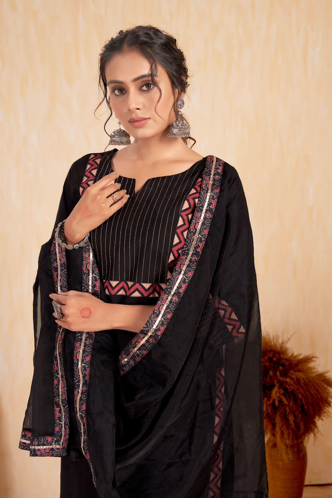 Beautiful Designer Party Wear Punjabi Style Hetaali Reyon Salwar Suit