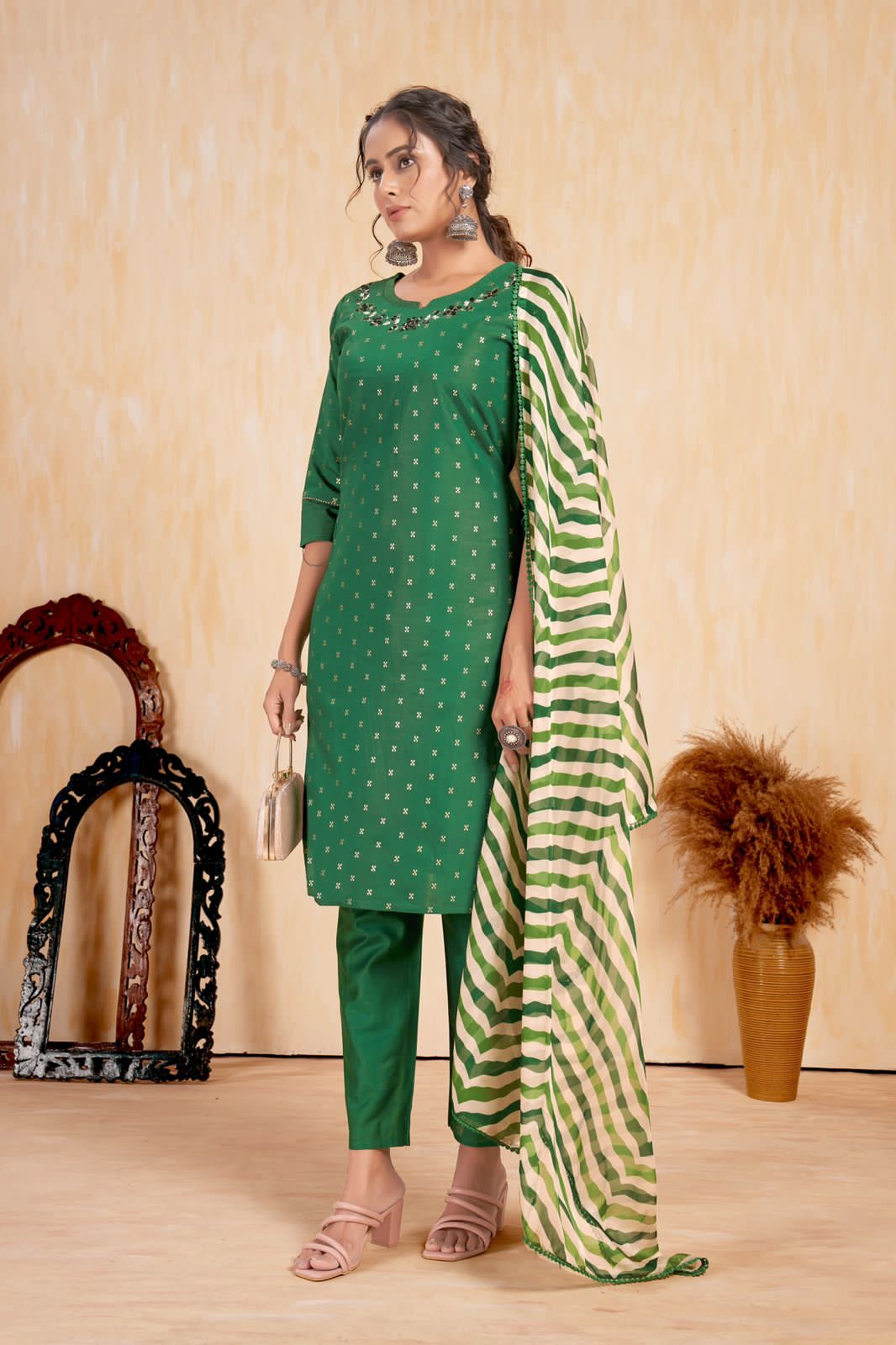 Beautiful Designer Party Wear Punjabi Style Hetaali Reyon Salwar Suit