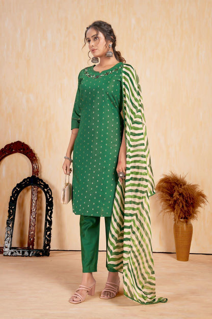 Beautiful Designer Party Wear Punjabi Style Hetaali Reyon Salwar Suit