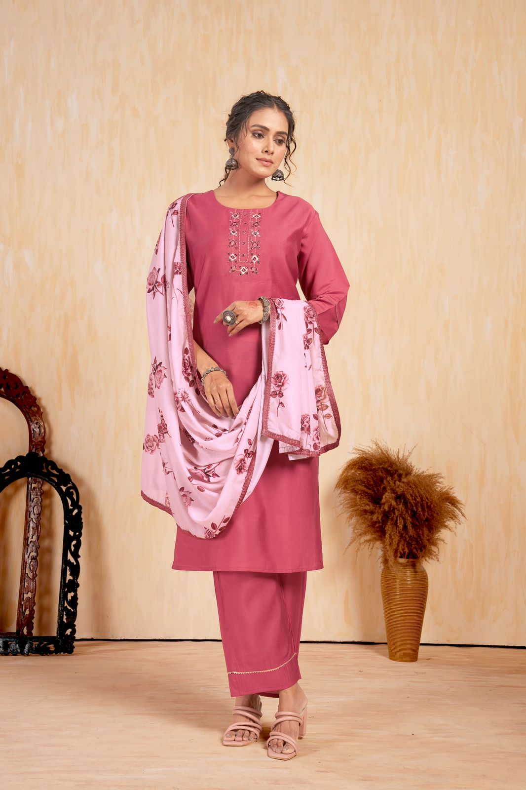 Beautiful Designer Party Wear Punjabi Style Hetaali Reyon Salwar Suit
