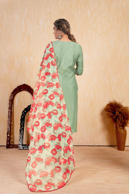 Beautiful Designer Party Wear Punjabi Style Hetaali Reyon Salwar Suit