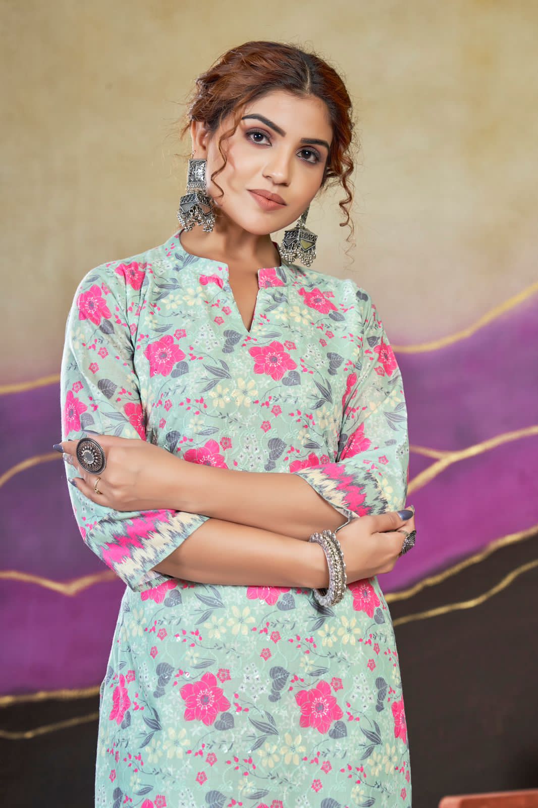 Beautiful Designer Party Wear Summer Special Poly Cotton Kurti