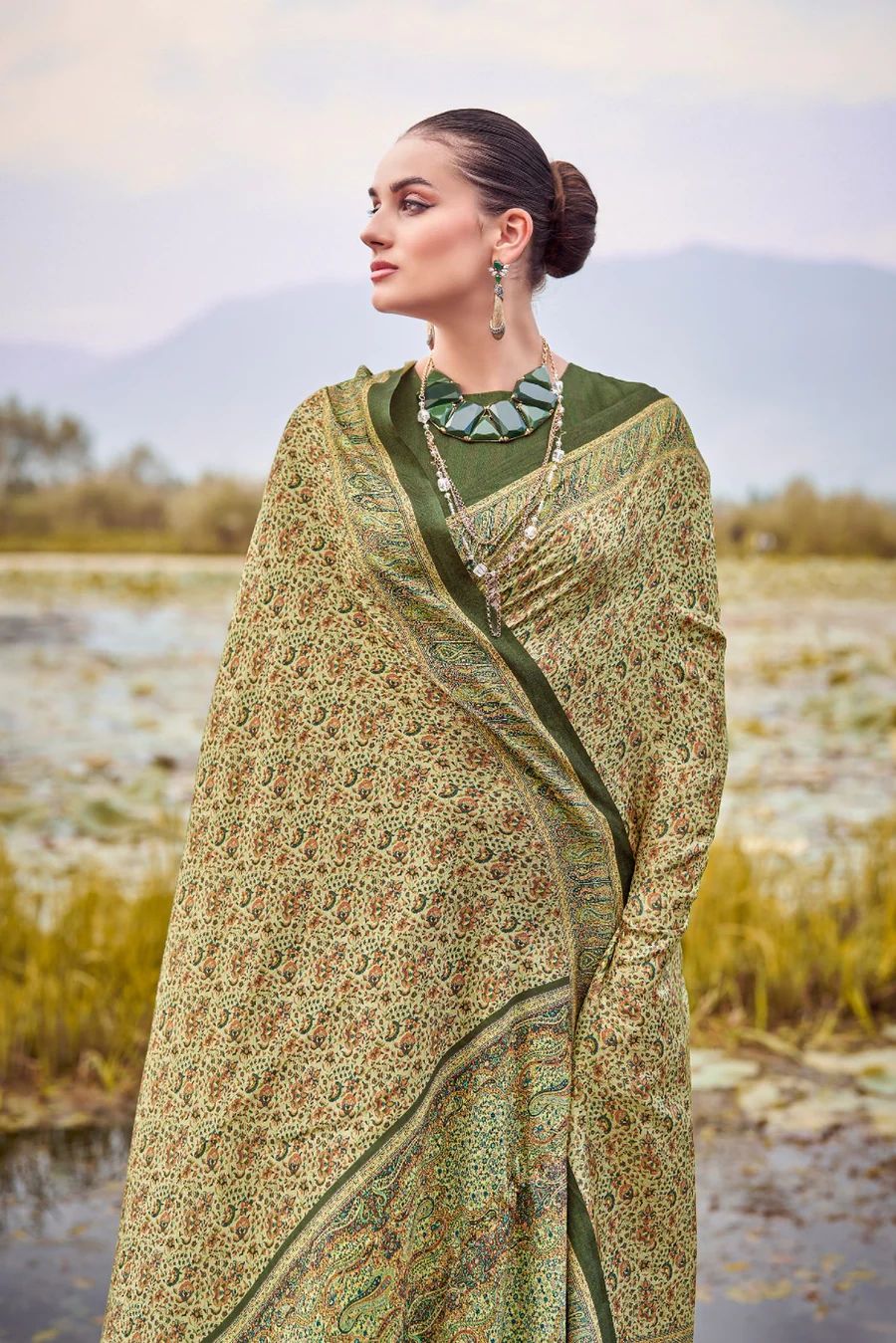 Beautiful Designer Summer Special Pure Pashmina Silk Saree