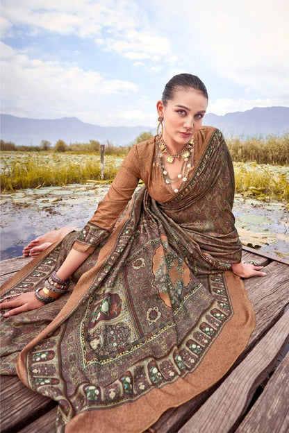 Beautiful Designer Summer Special Pure Pashmina Silk Saree