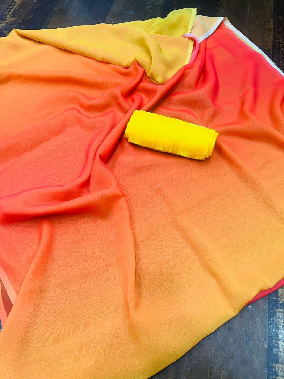 Beautiful Designer Soft Georgette Saree