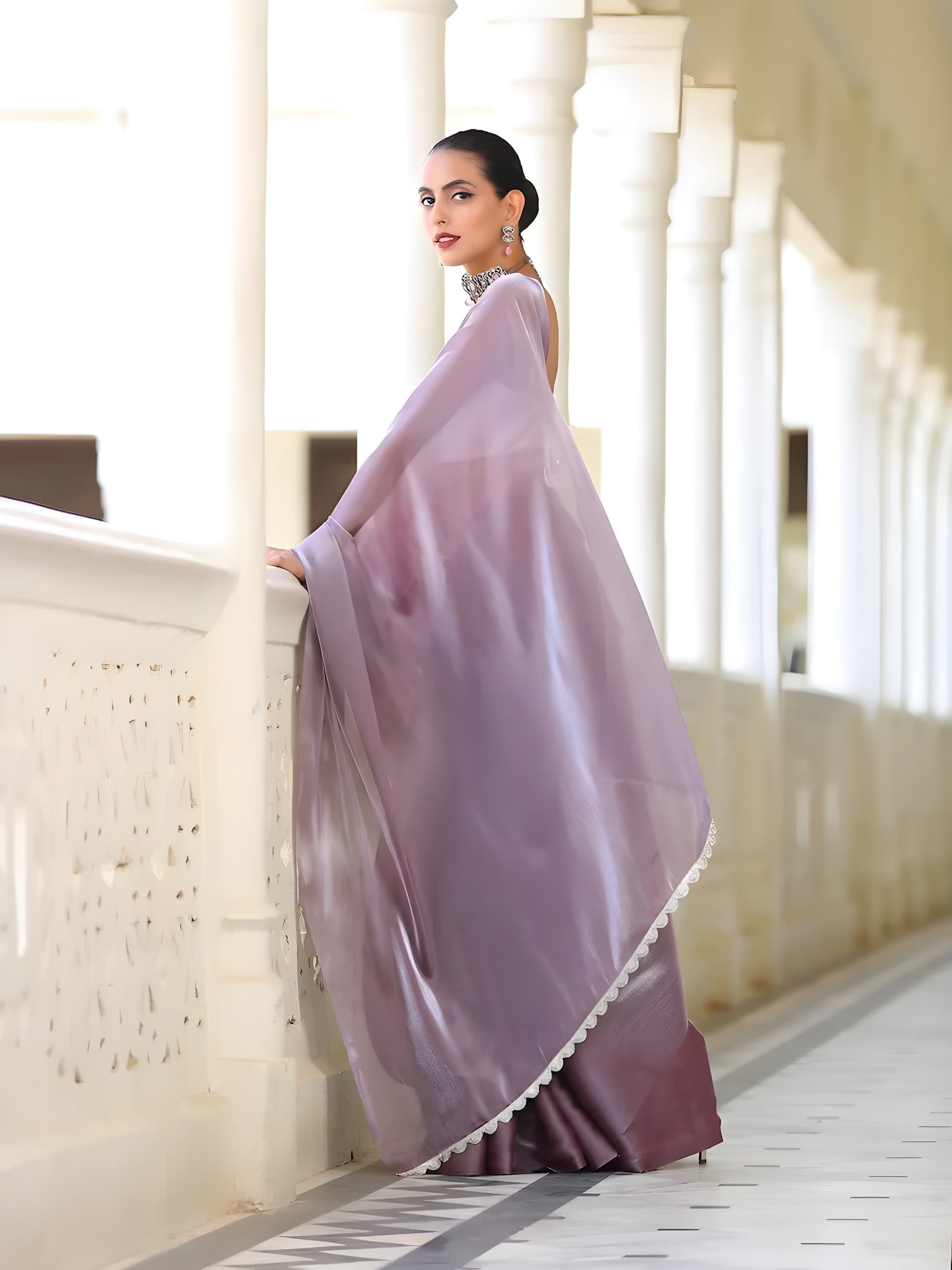 Beautiful Designer Party Wear Jimi Silk Saree