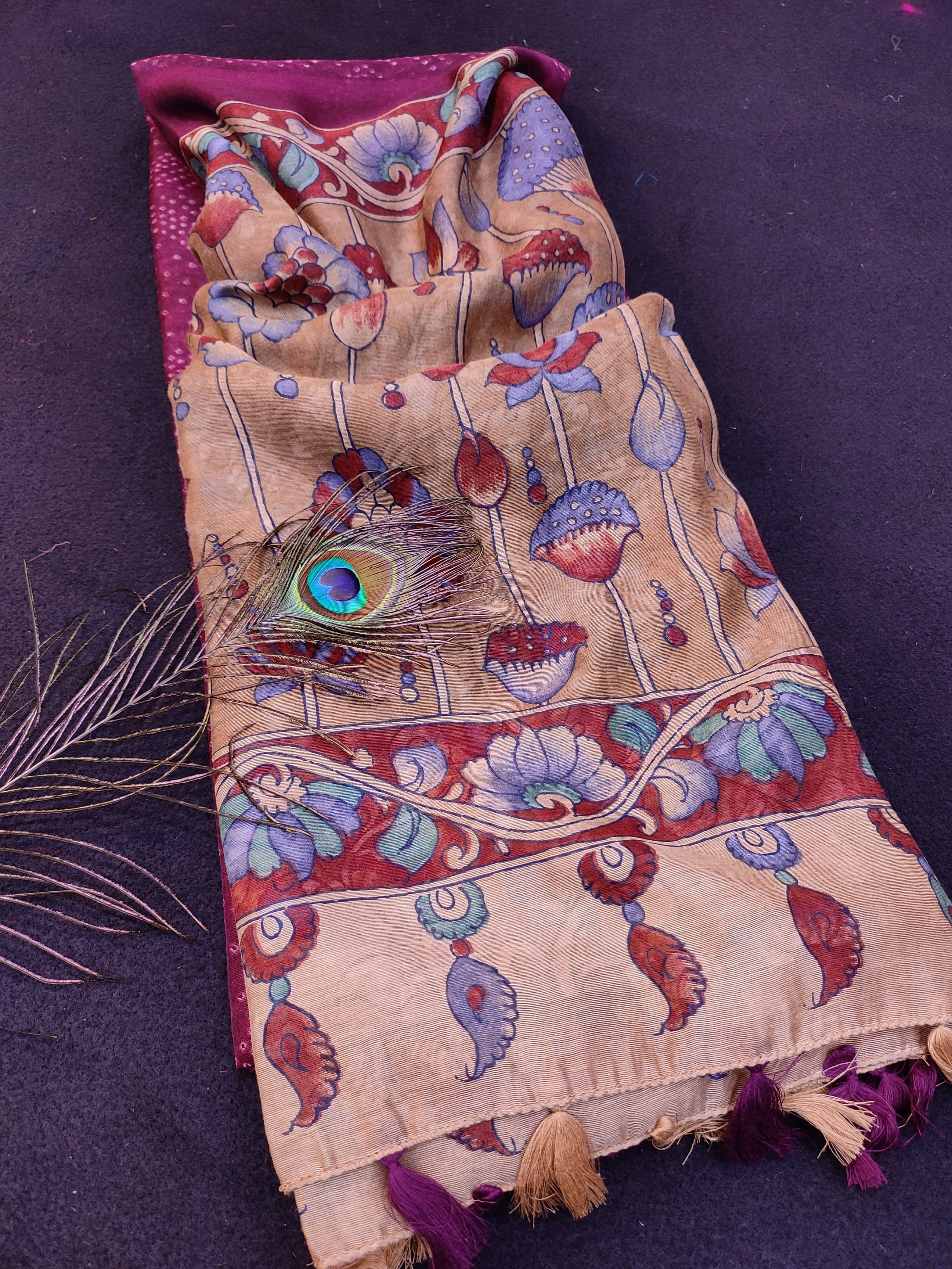 Beautiful Designer Soft Linen Saree Digital Print Saree