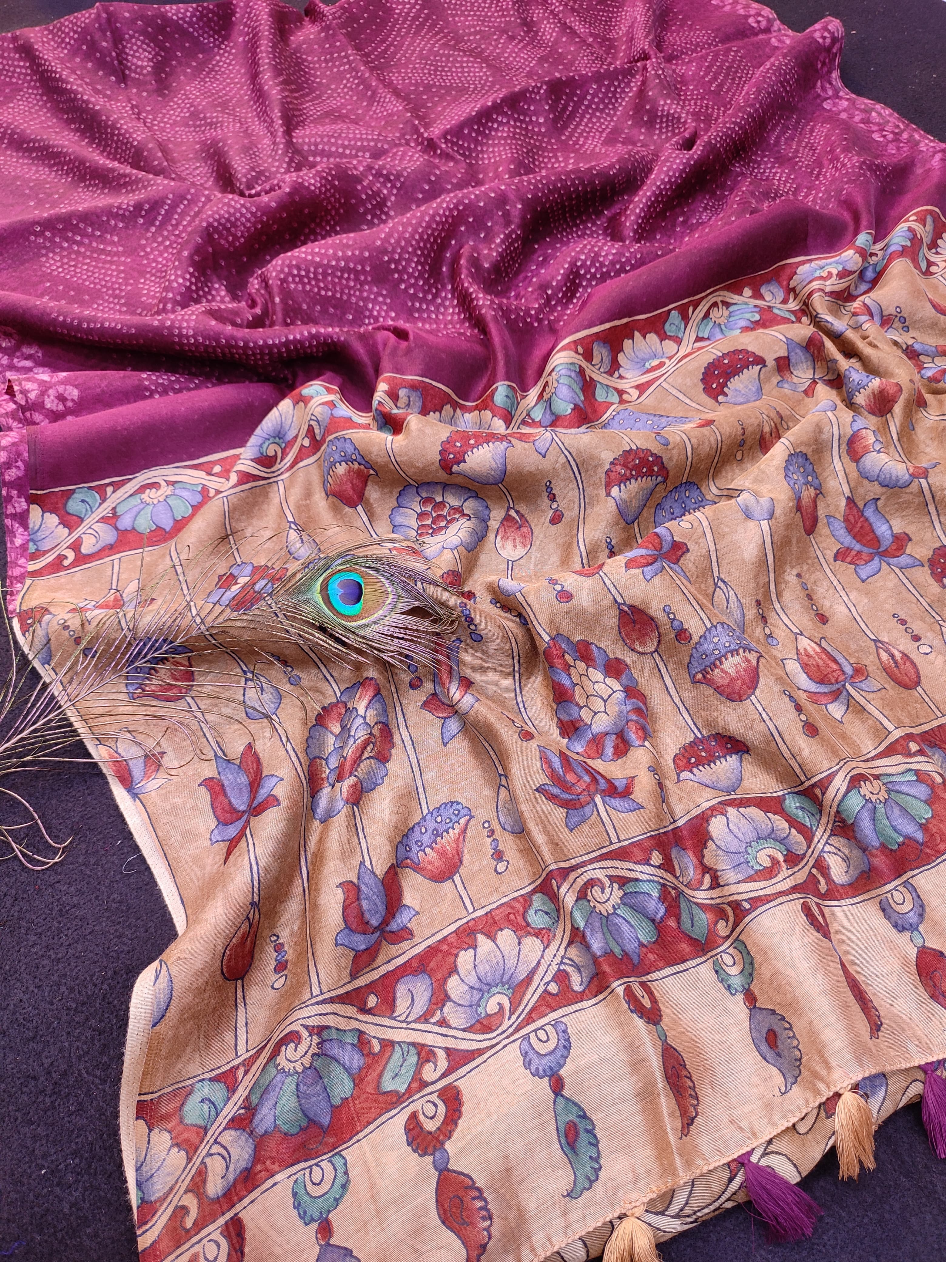 Beautiful Designer Soft Linen Saree Digital Print Saree