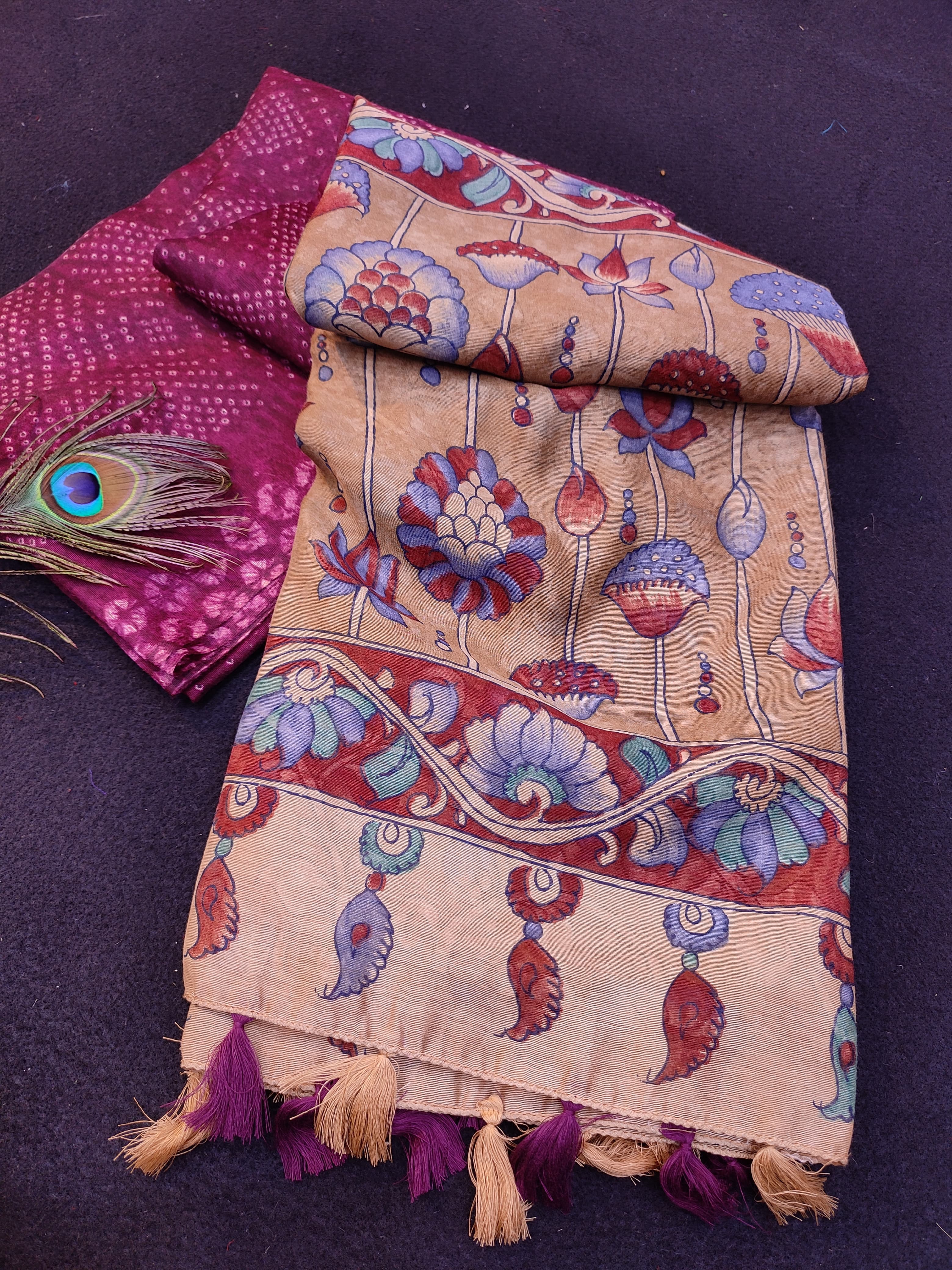 Beautiful Designer Soft Linen Saree Digital Print Saree