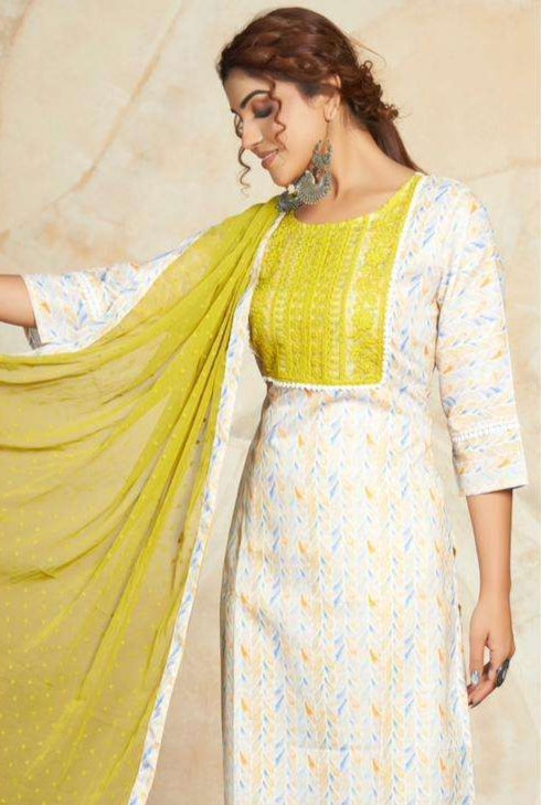 Beautiful Designer Party Wear Punjabi Style Aishwarya Cotton Blend Salwar Suit