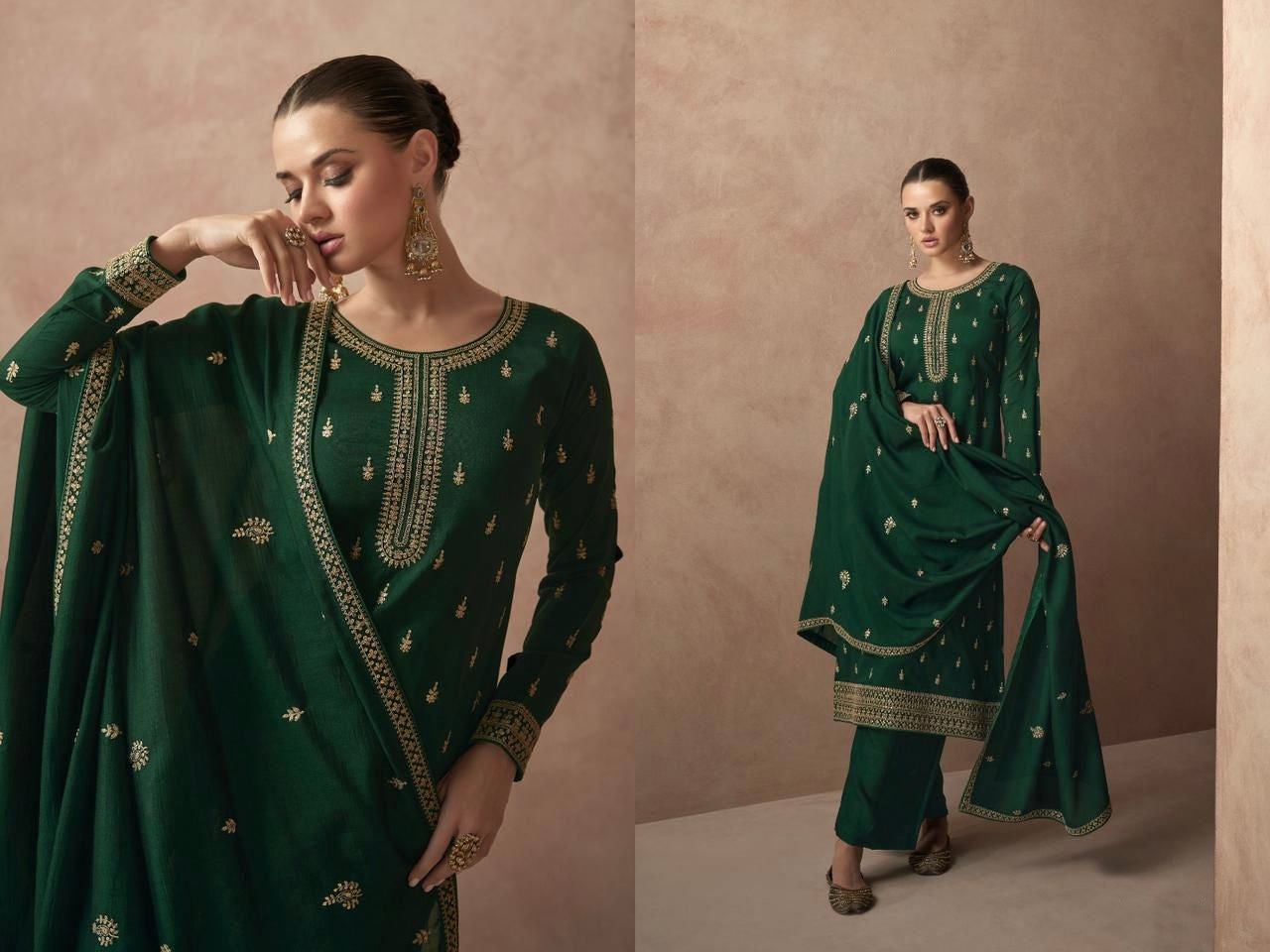 Designer Occasion Wear Latest Premium Silk Salwar Suit