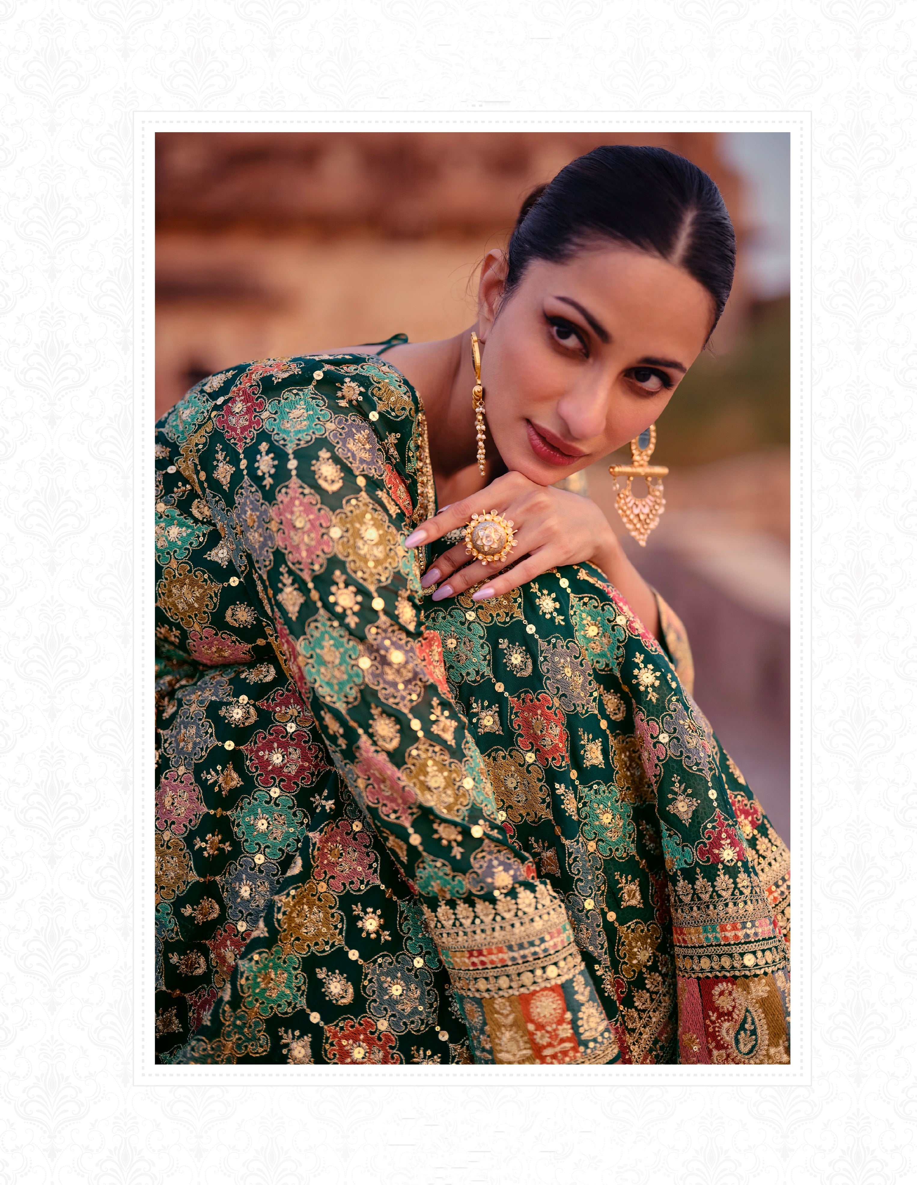 Beautiful Designer wedding Wear Real Georgette Gown