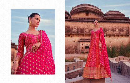 Beautiful Designer wedding Wear Real Georgette Gown