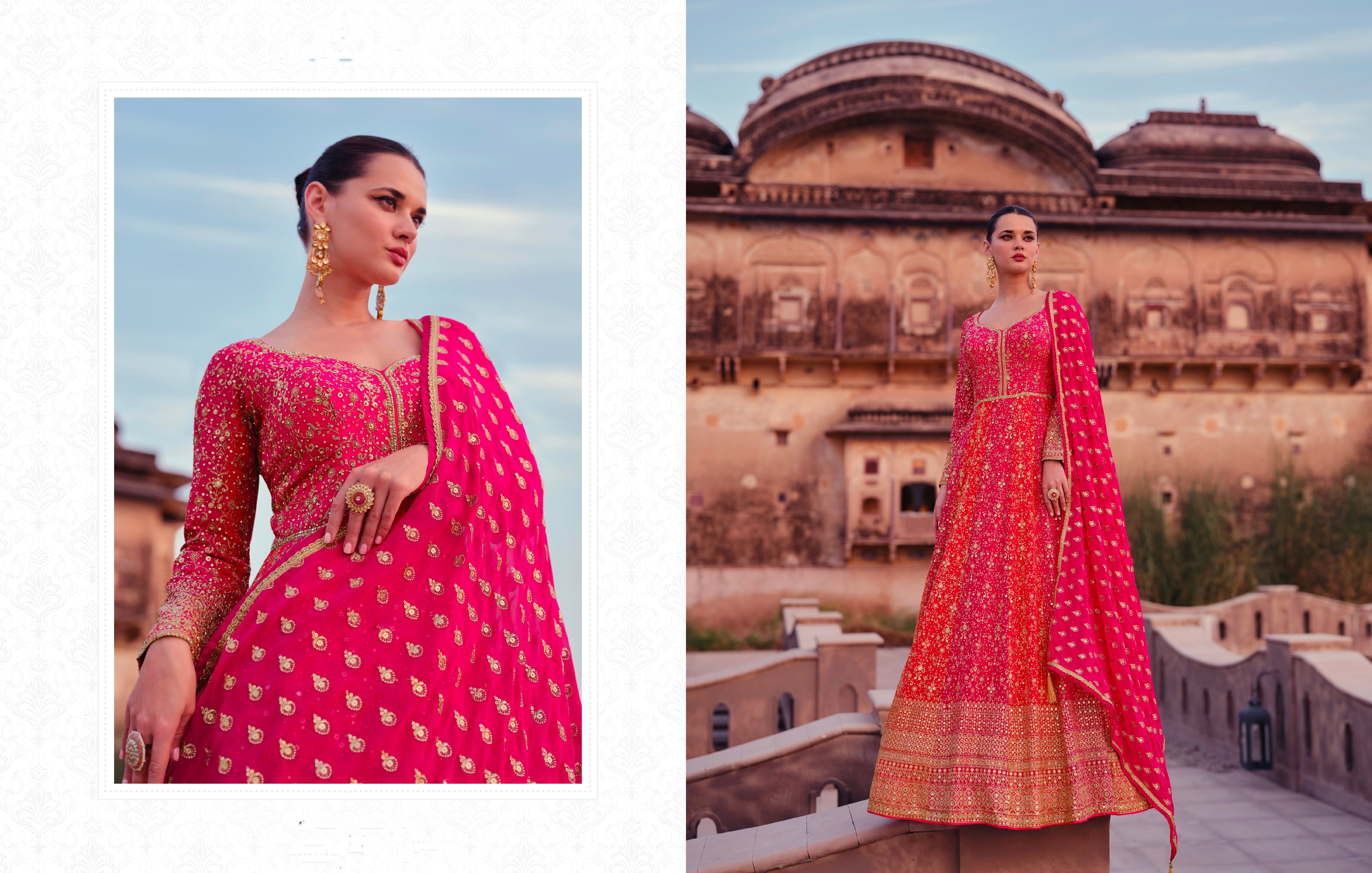 Beautiful Designer wedding Wear Real Georgette Gown