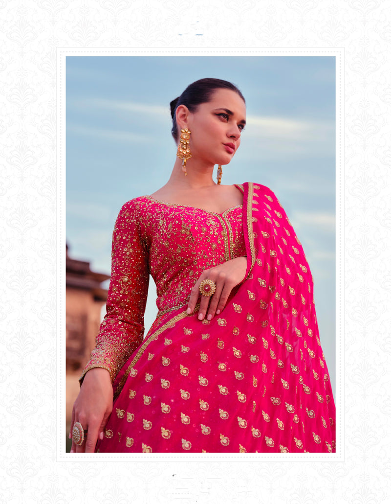 Beautiful Designer wedding Wear Real Georgette Gown