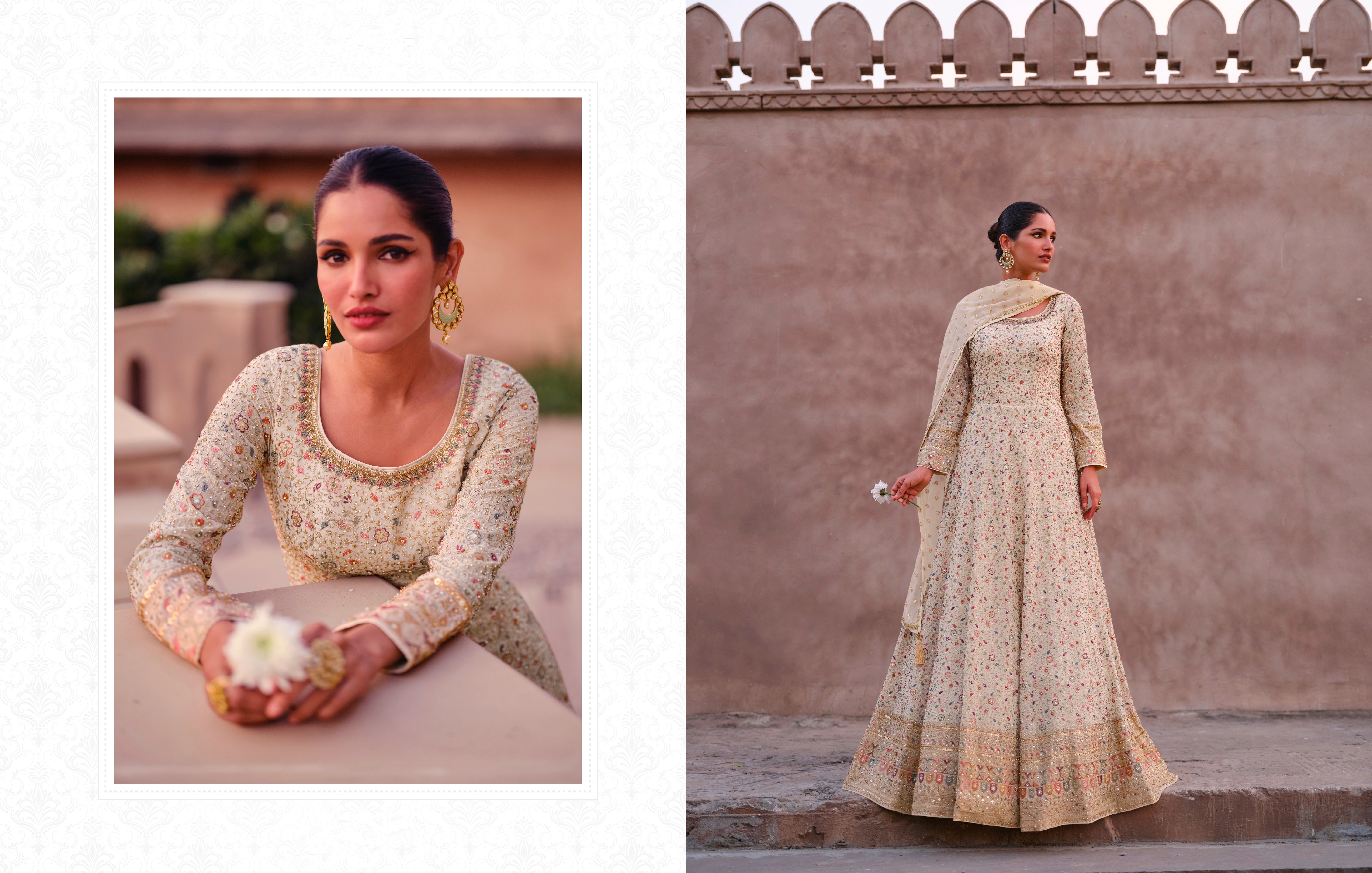 Beautiful Designer wedding Wear Real Georgette Gown