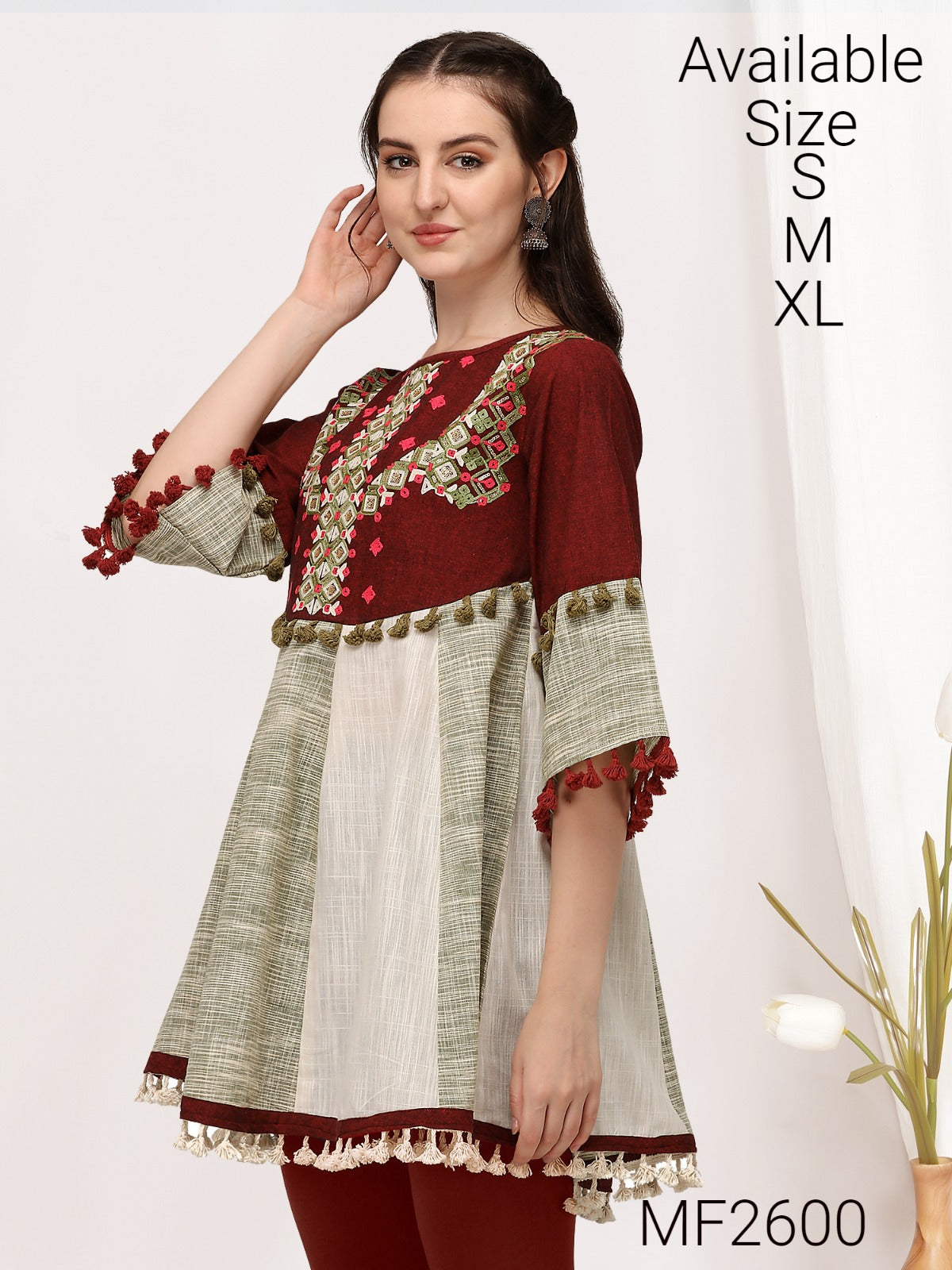 Beautiful Designer Summer Special Pure Cotton Navrang Short Tops Collection