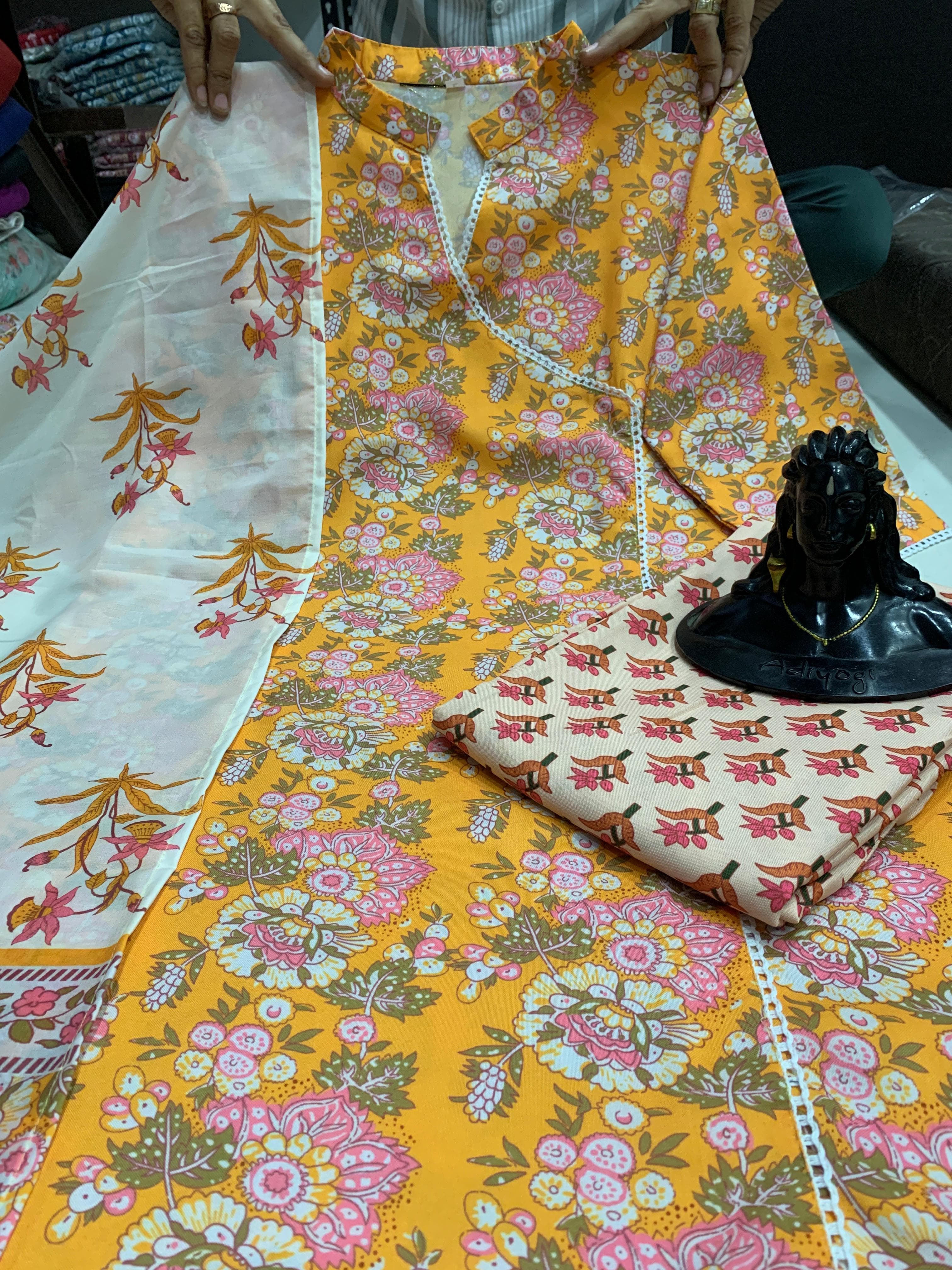 Beautiful Designer Summer Special Organic Reyon Cotton Angrakha Salwar Suit