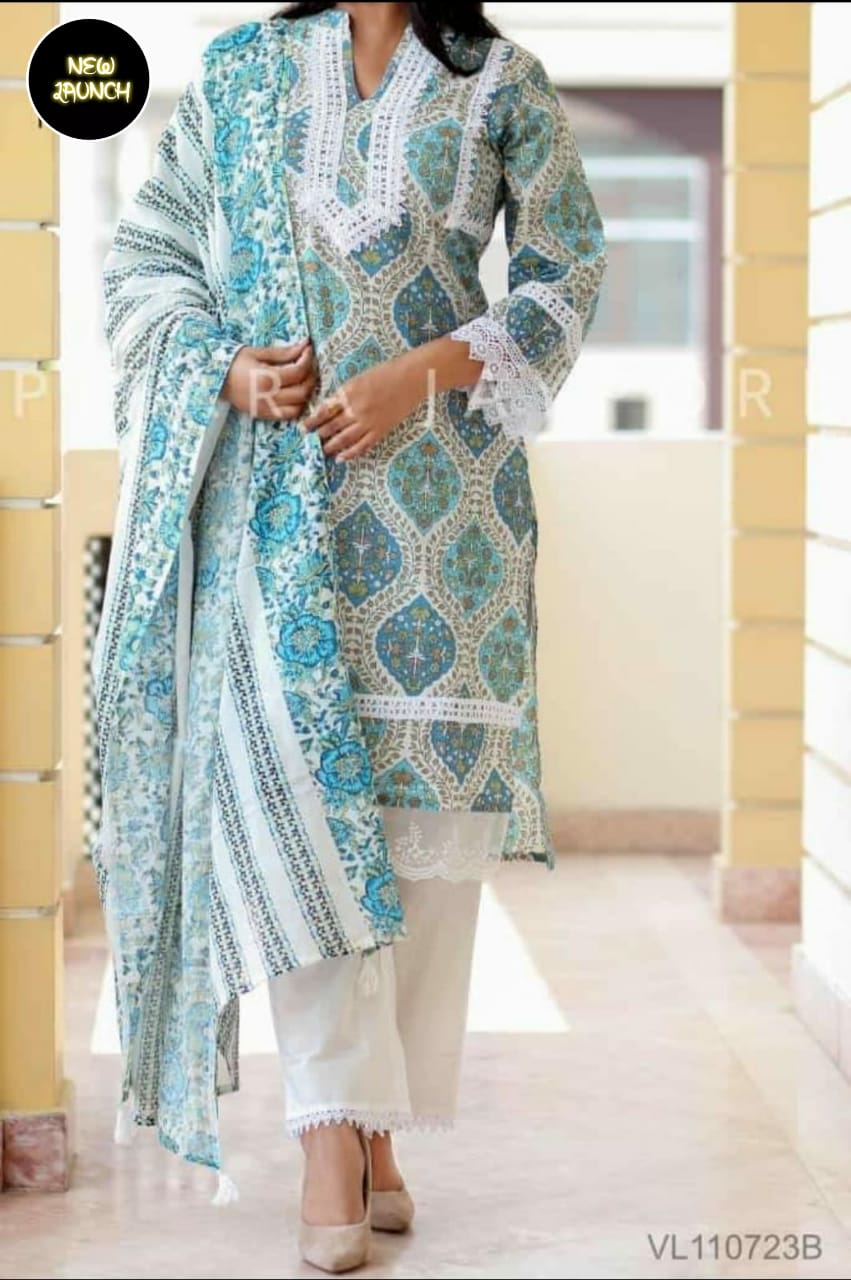 Beautiful Designer Summer Special Organic Reyon Cotton Angrakha Salwar Suit