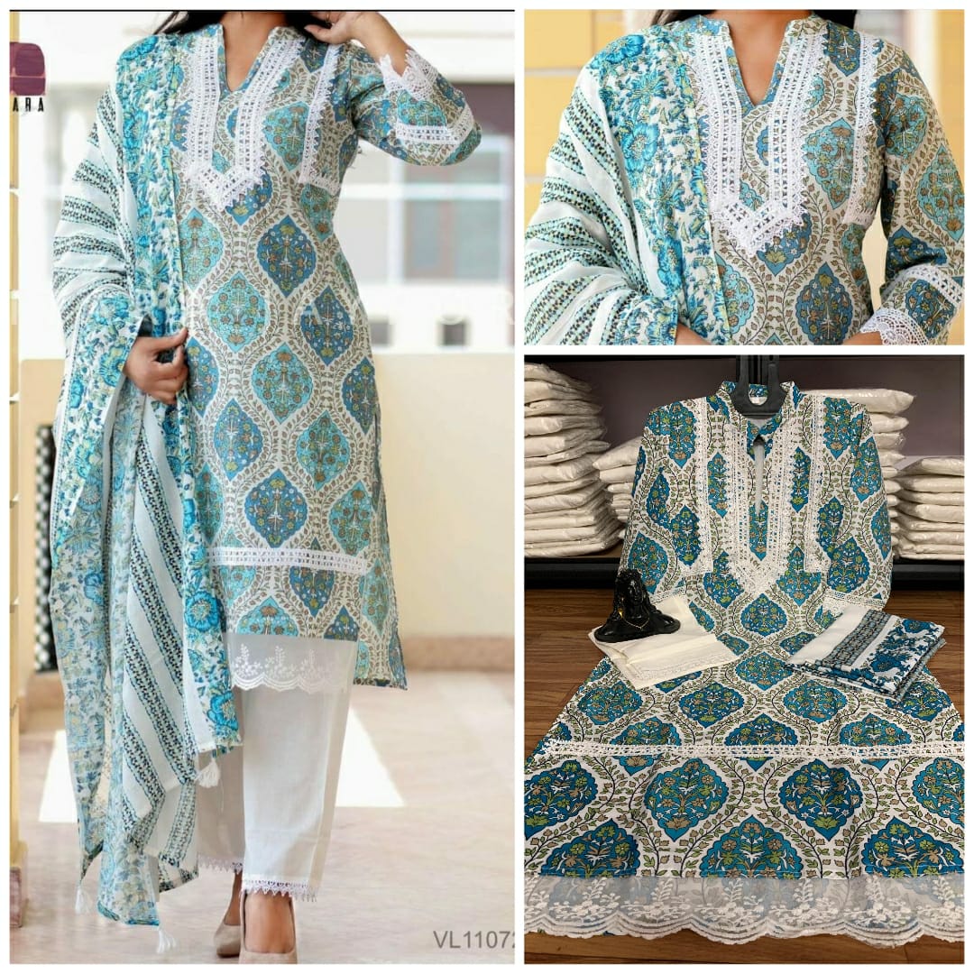 Beautiful Designer Summer Special Organic Reyon Cotton Angrakha Salwar Suit