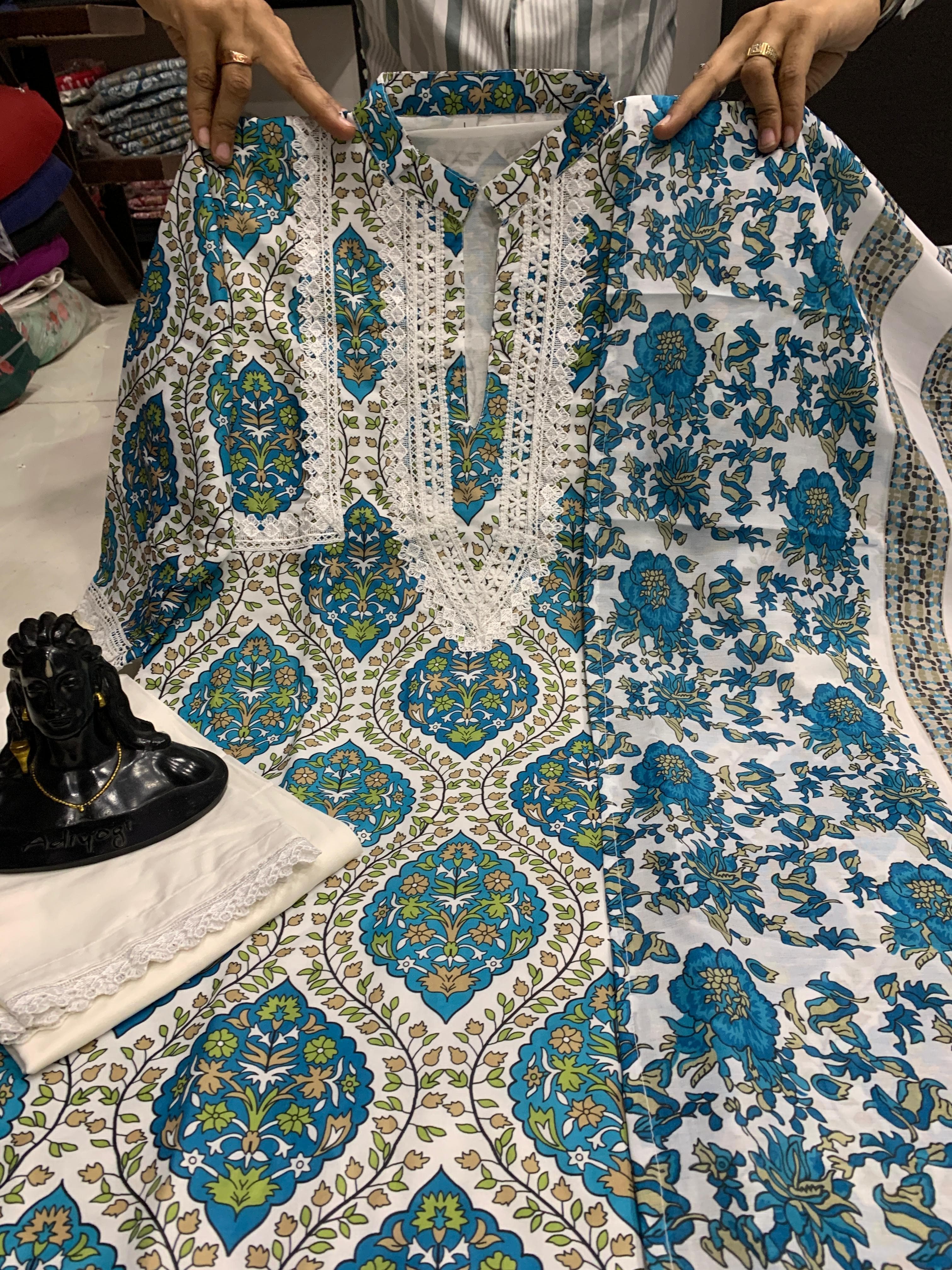 Beautiful Designer Summer Special Organic Reyon Cotton Angrakha Salwar Suit