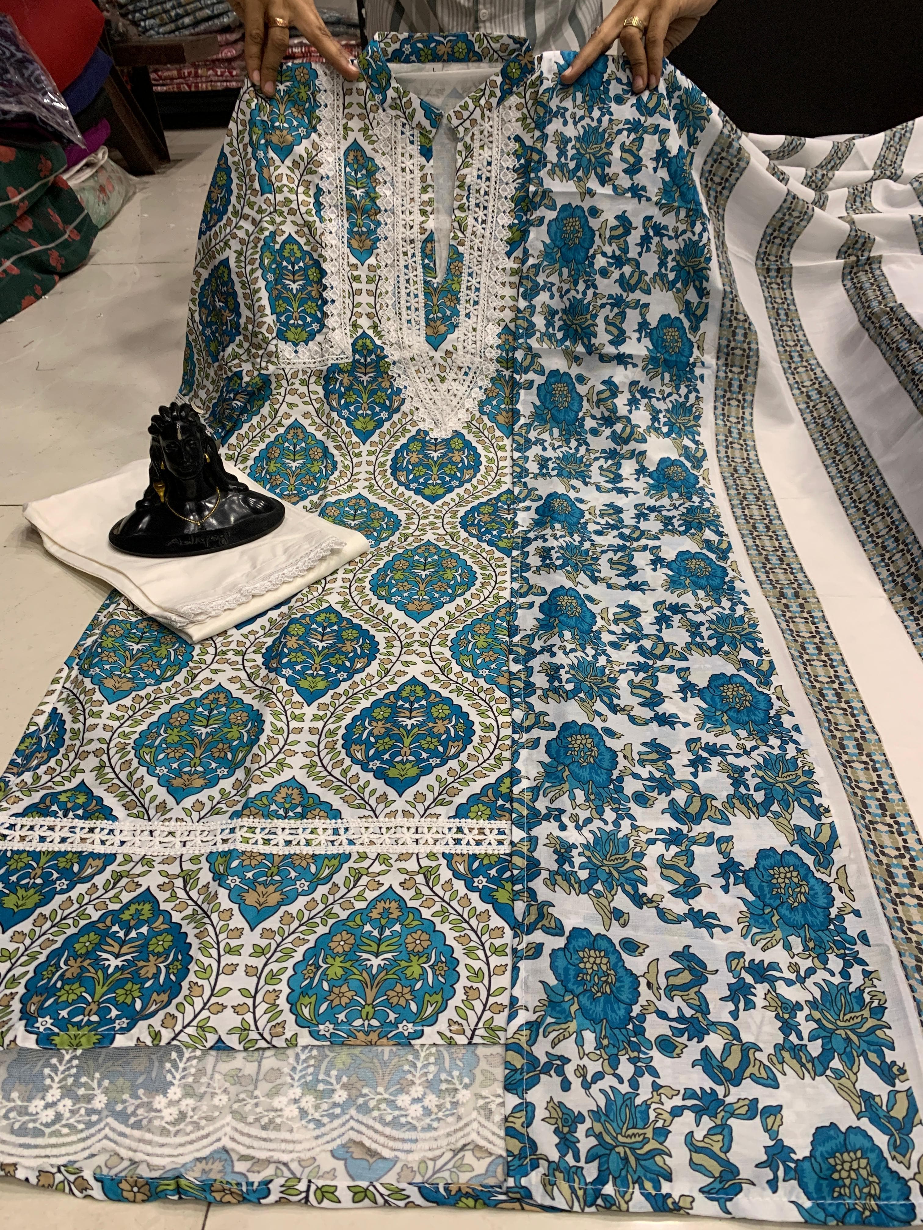 Beautiful Designer Summer Special Organic Reyon Cotton Angrakha Salwar Suit