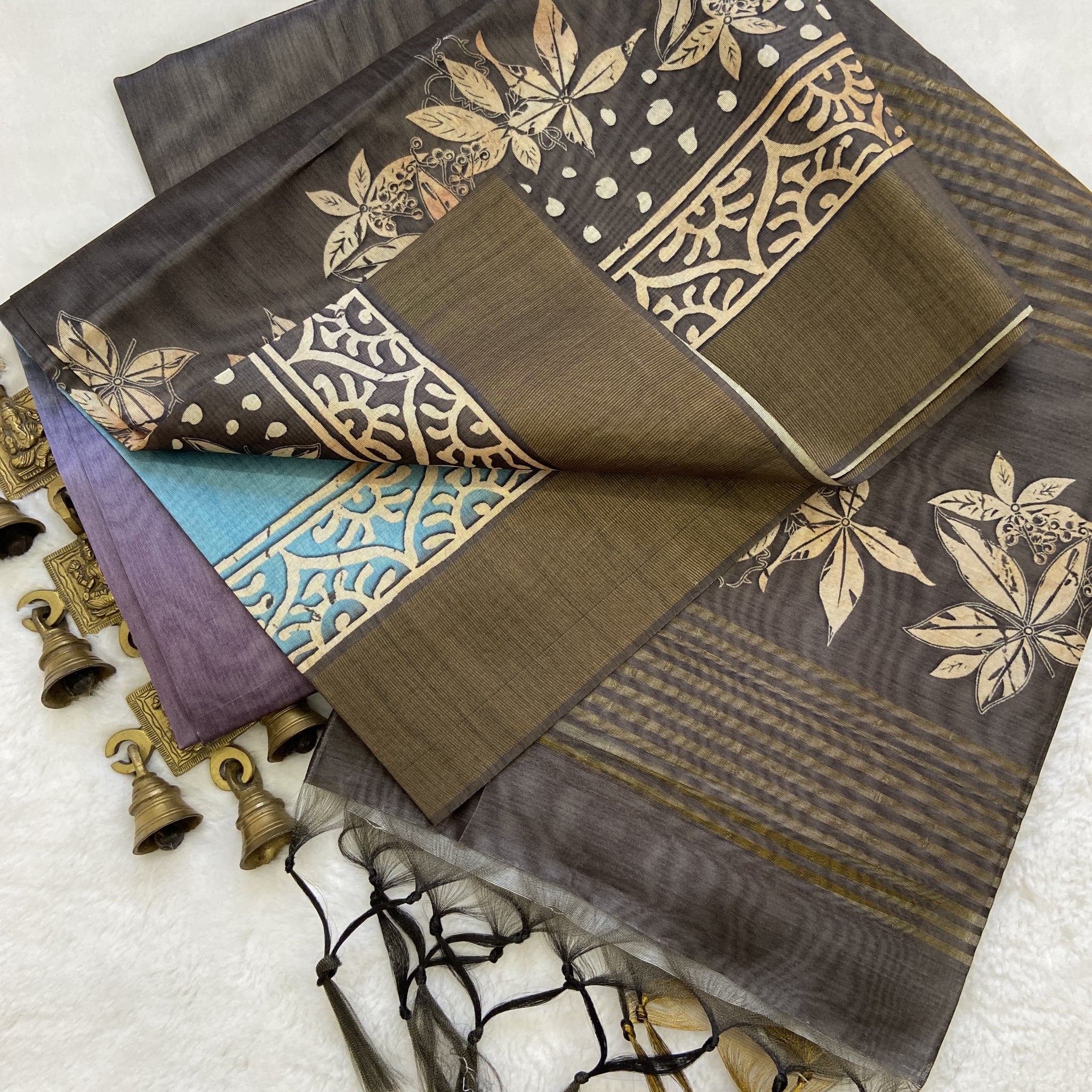 Beautiful Designer Soft Tussar Silk Saree