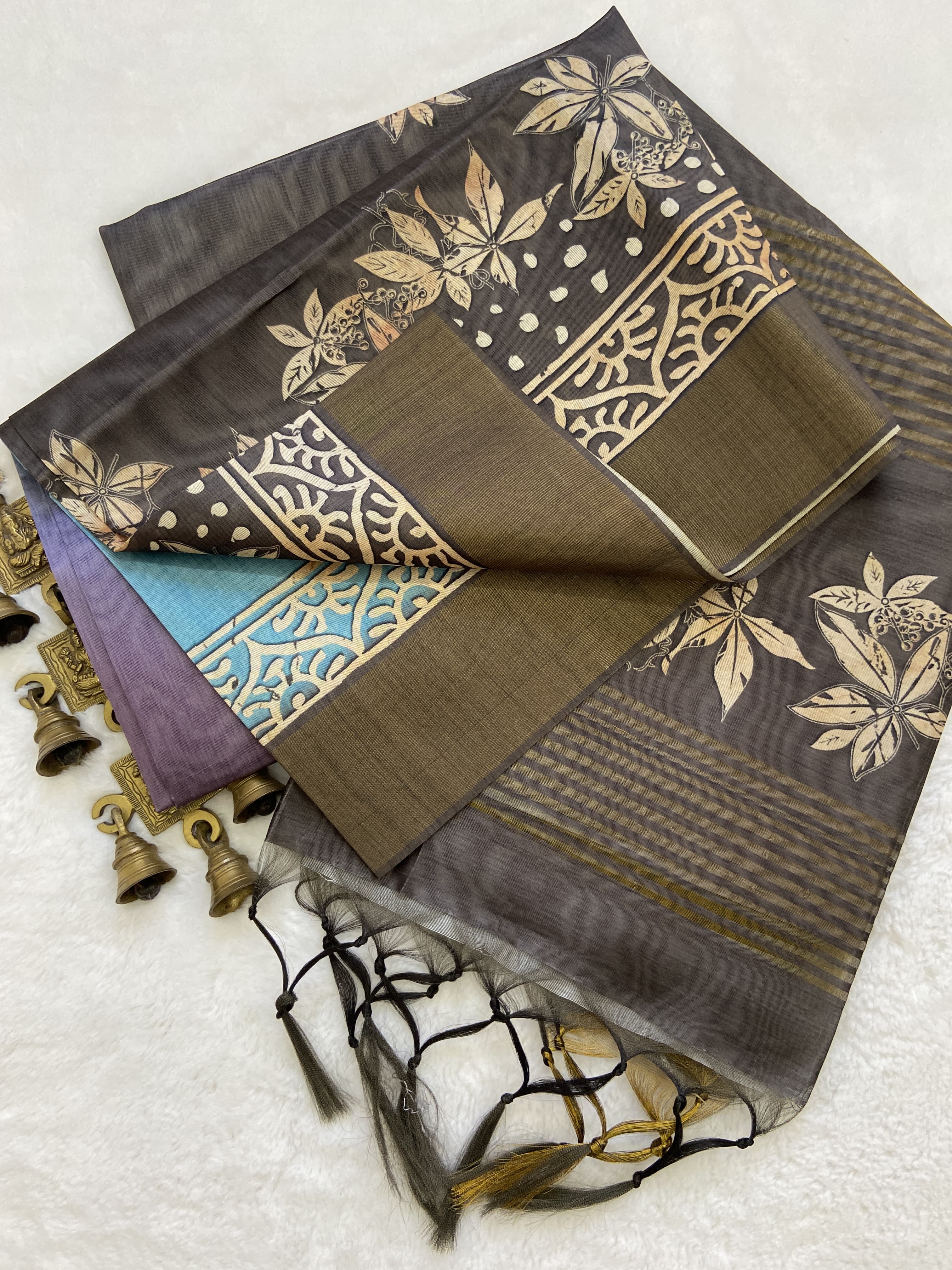 Beautiful Designer Soft Tussar Silk Saree