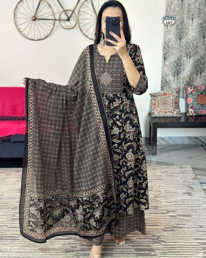 Beautiful Designer Summer Special Organic Reyon Cotton Angrakha Salwar Suit