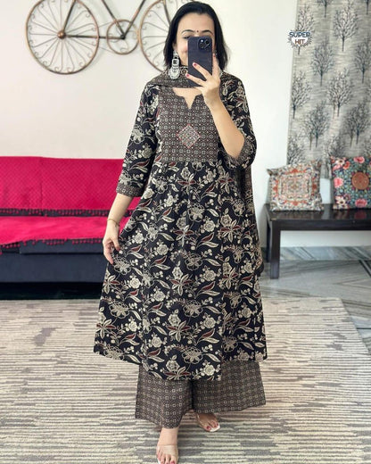 Beautiful Designer Summer Special Organic Reyon Cotton Angrakha Salwar Suit
