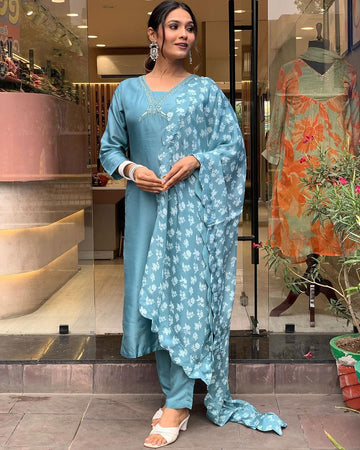 Beautiful Designer Summer Special Organic Viscose Cotton Salwar Suit