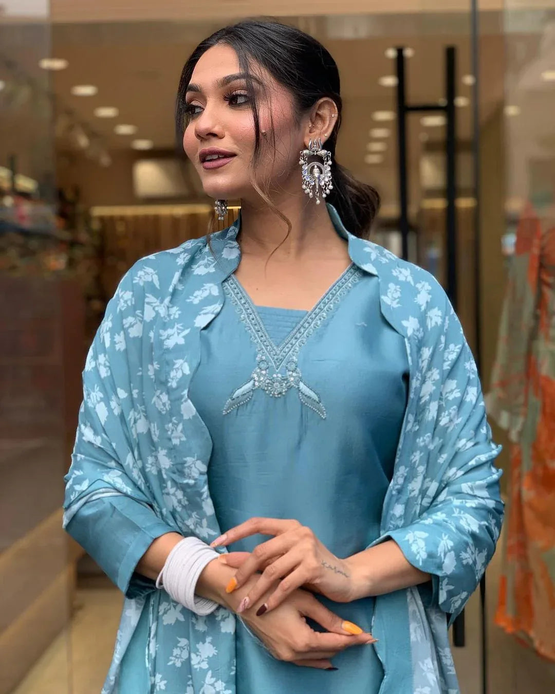 Beautiful Designer Summer Special Organic Viscose Cotton Salwar Suit