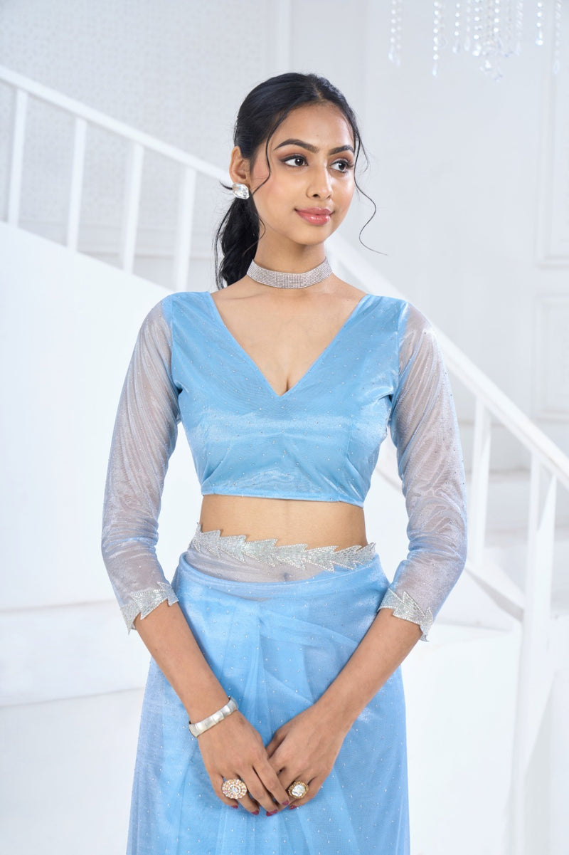 Beautiful Designer Mehek Twirll Soft Organza Swroski In All Over Saree