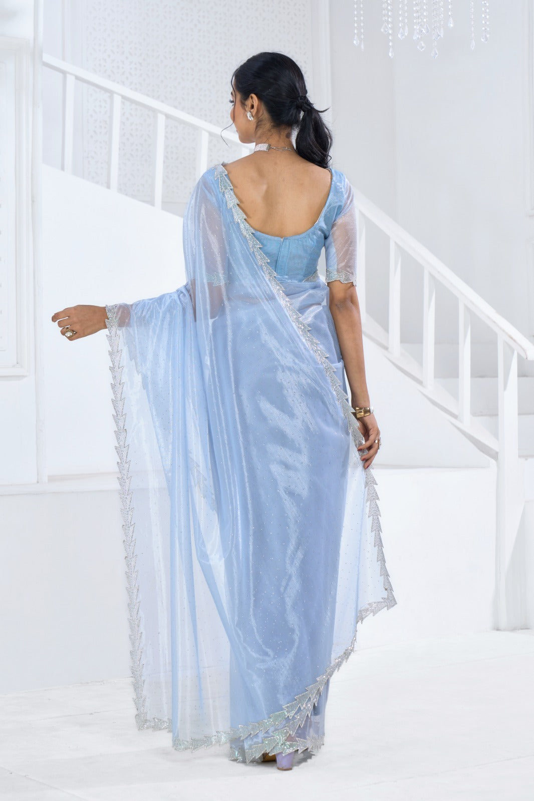 Beautiful Designer Mehek Twirll Soft Organza Swroski In All Over Saree