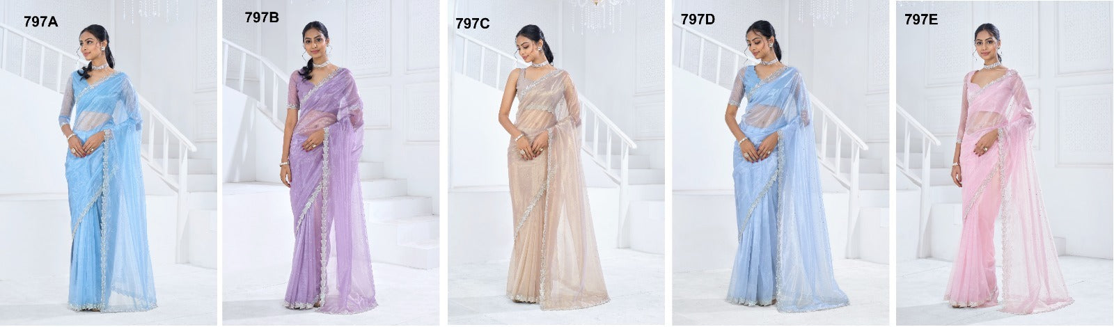 Beautiful Designer Mehek Twirll Soft Organza Swroski In All Over Saree