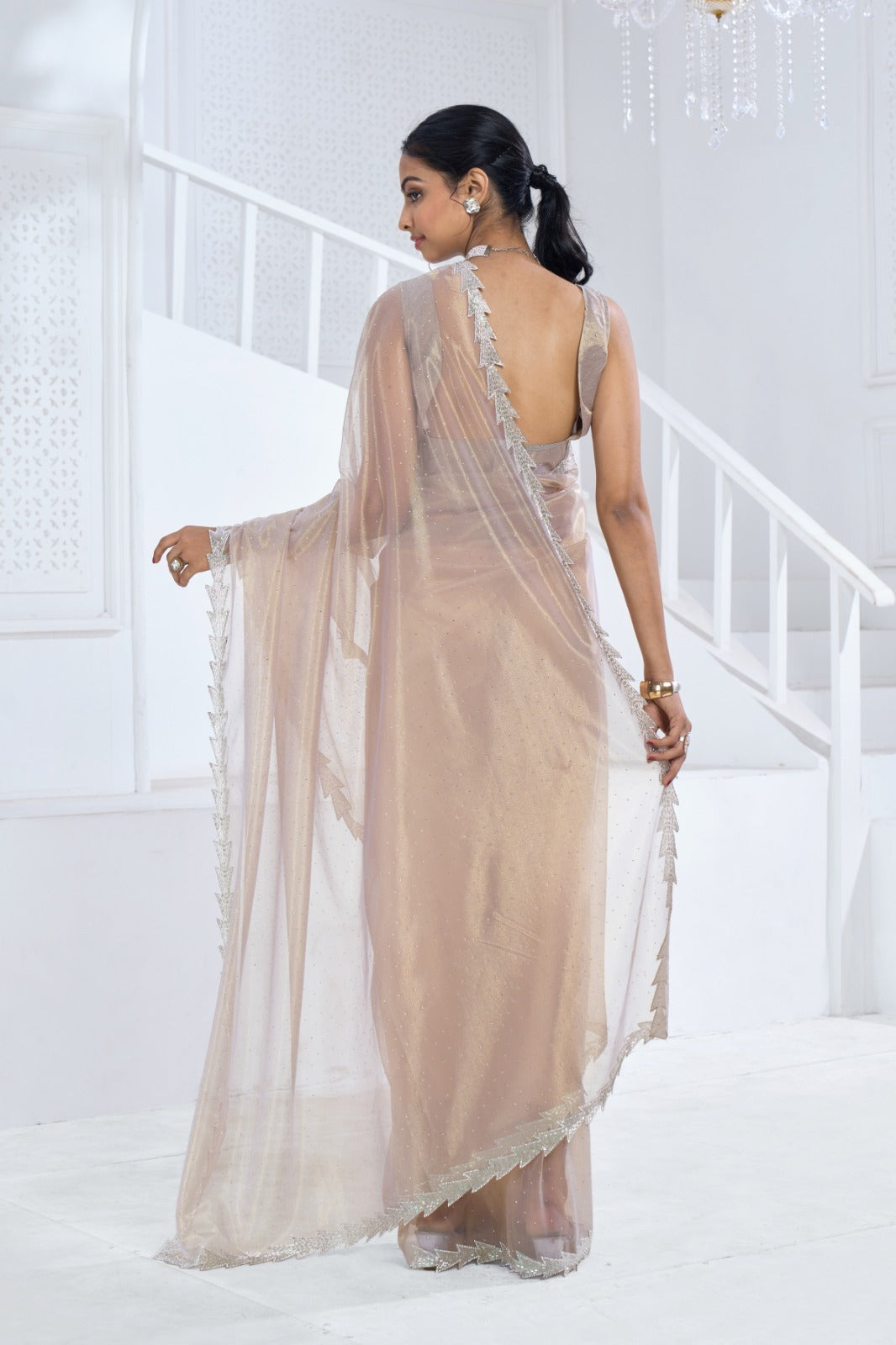 Beautiful Designer Mehek Twirll Soft Organza Swroski In All Over Saree