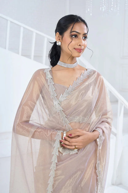 Beautiful Designer Mehek Twirll Soft Organza Swroski In All Over Saree