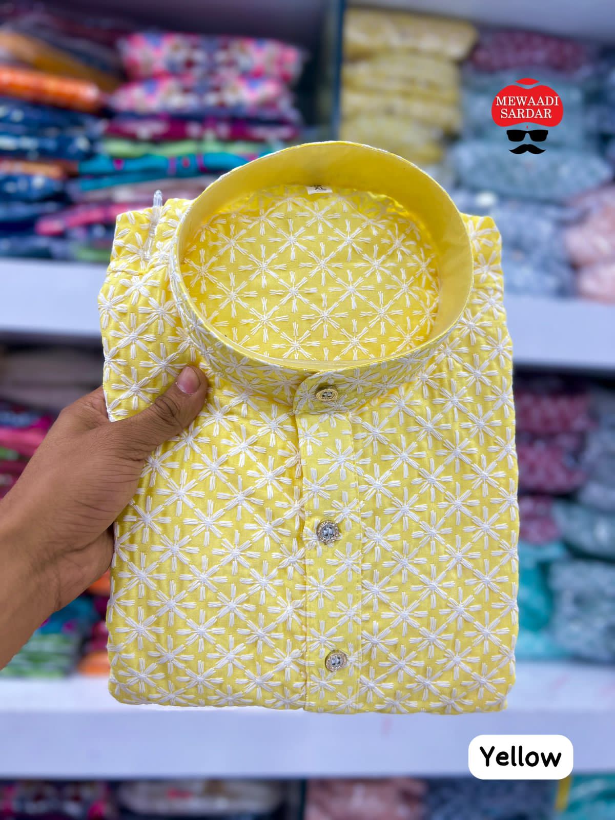 Beautiful Men's Designer Heavy Banglori Chikankari Long Kurta