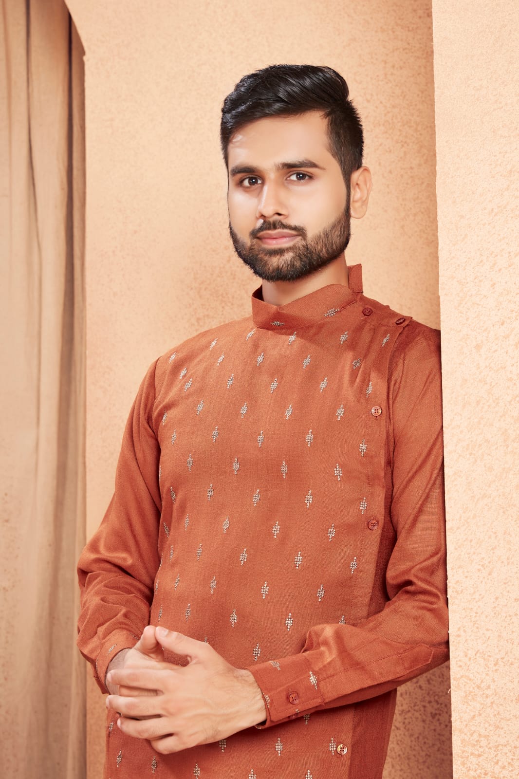 Beautiful Men's Designer Magic Cotton Kurta Payjama
