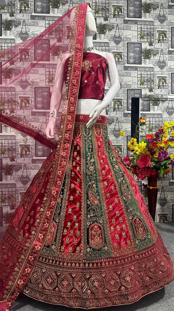 Wedding Designer Bridal Velvet Lehenga Choli
