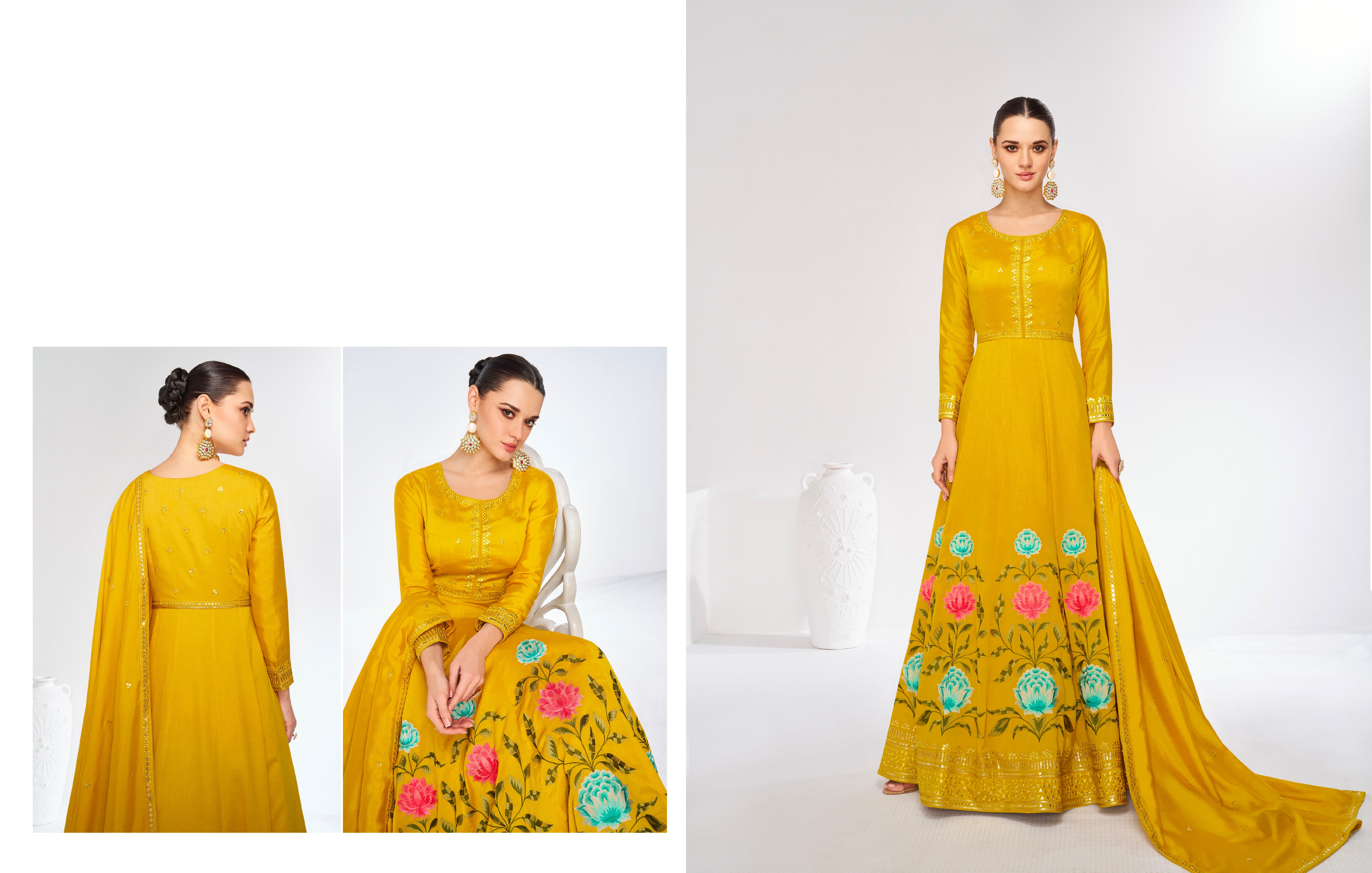 Designer Occasion Wear Latest Premium Silk Salwar Suit