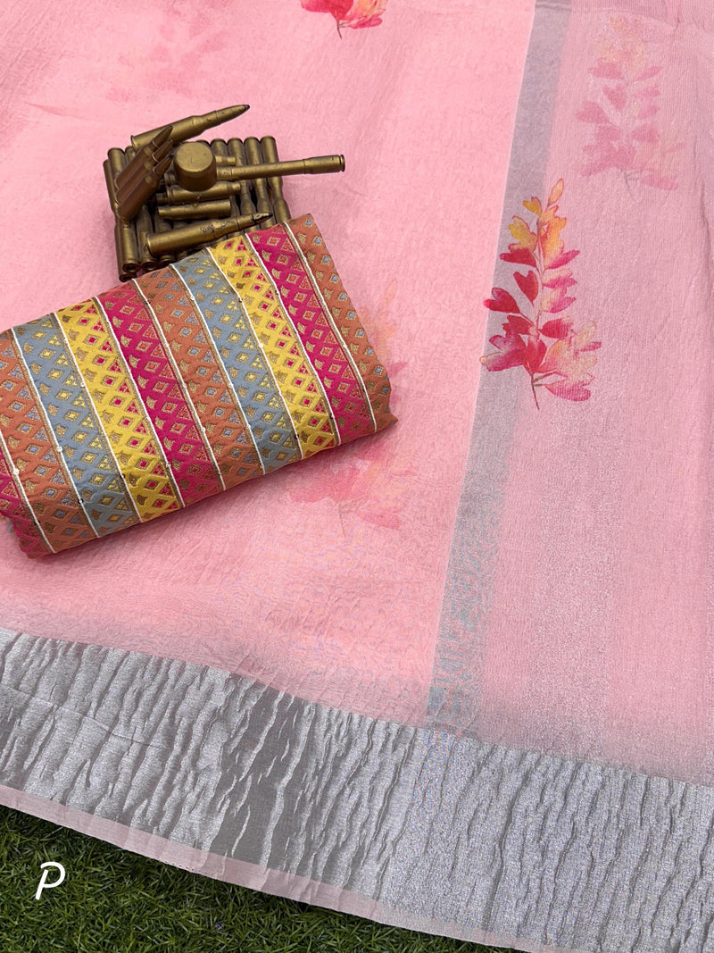 Beautiful Designer Maple Soft Organza Saree