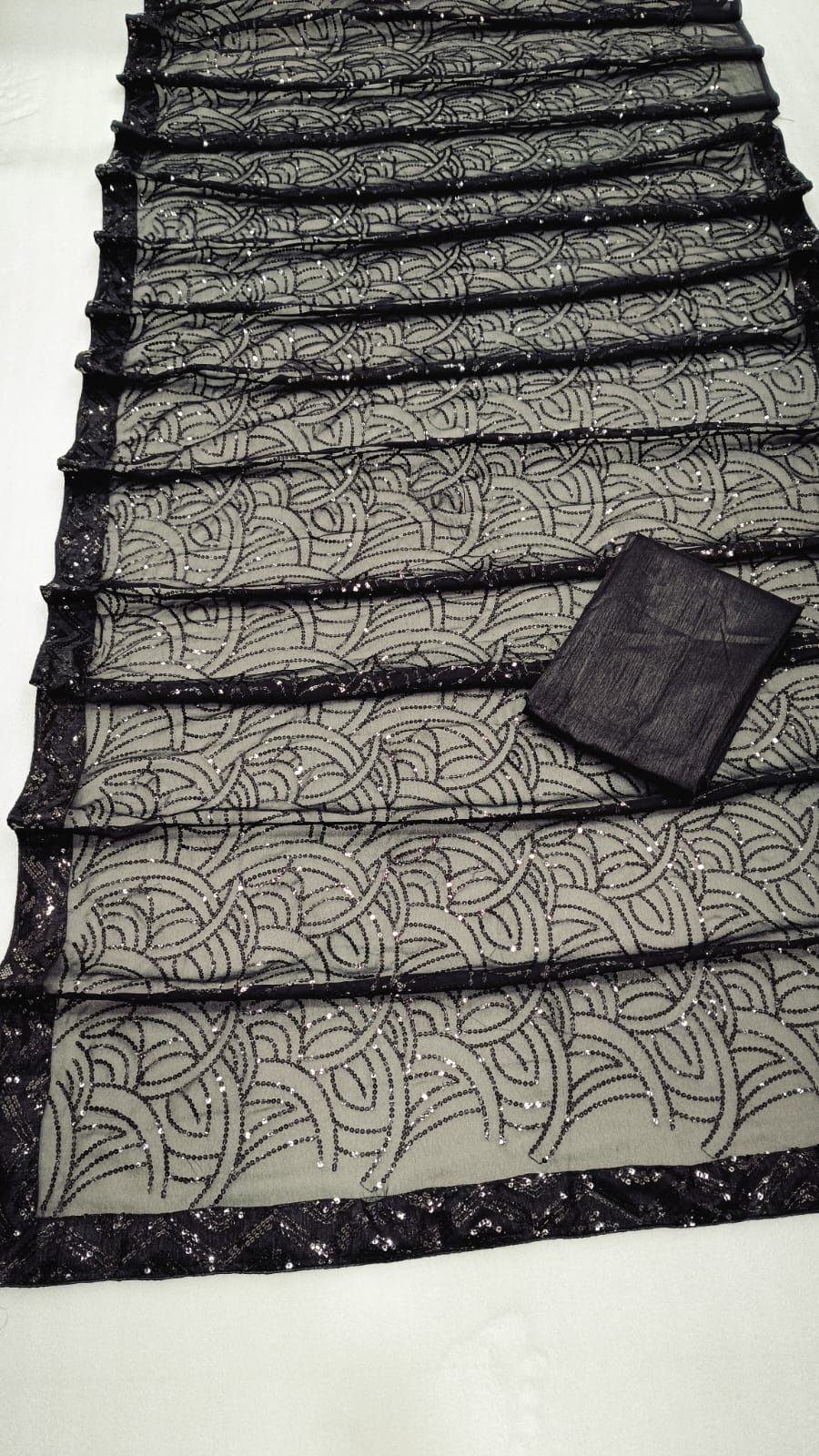 Beautiful Designer Party Wear Georgette  Sequence Saree