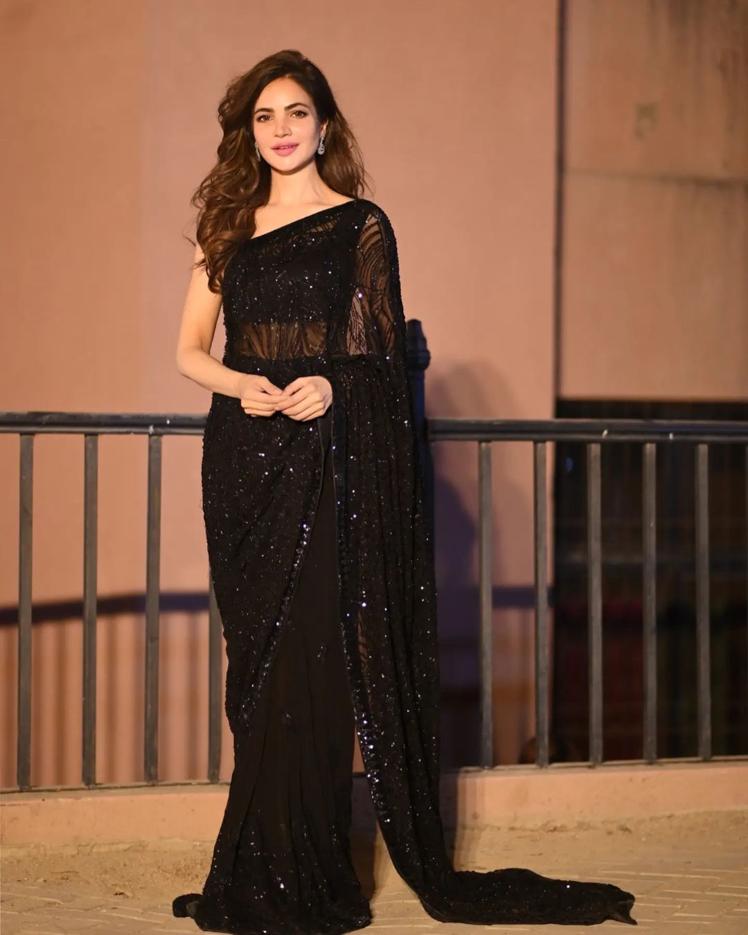 Beautiful Designer Party Wear Georgette  Sequence Saree