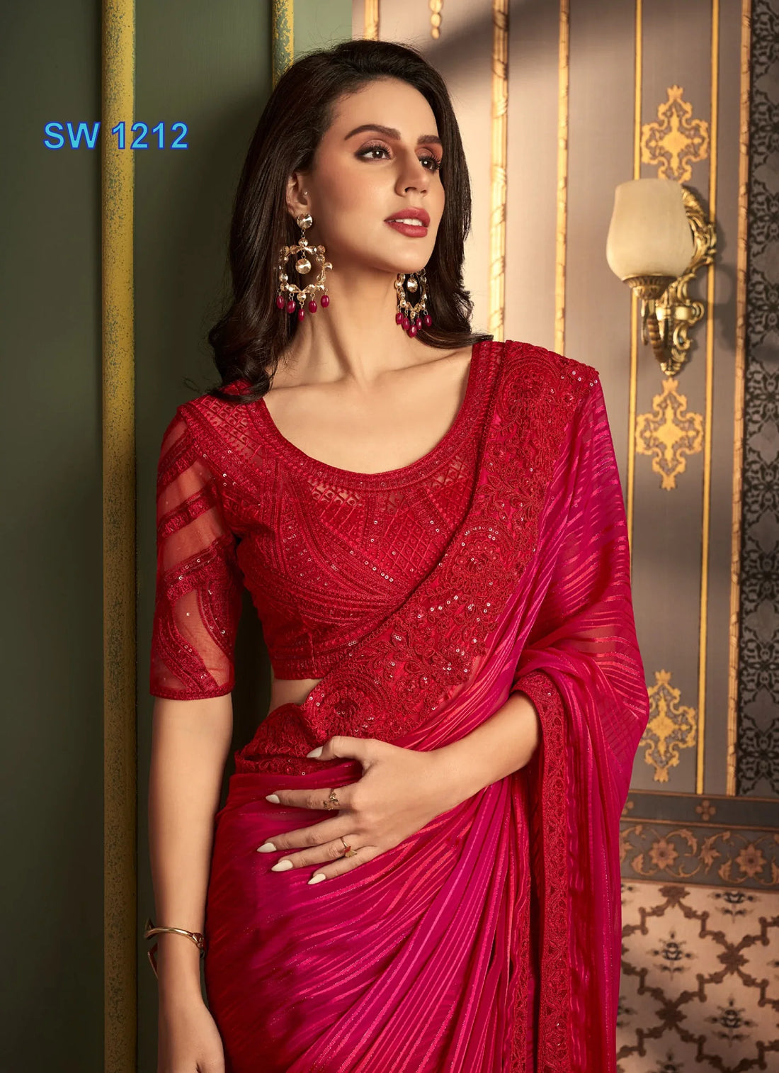 Beautiful Designer Party Wear Sandalwood Design 1212