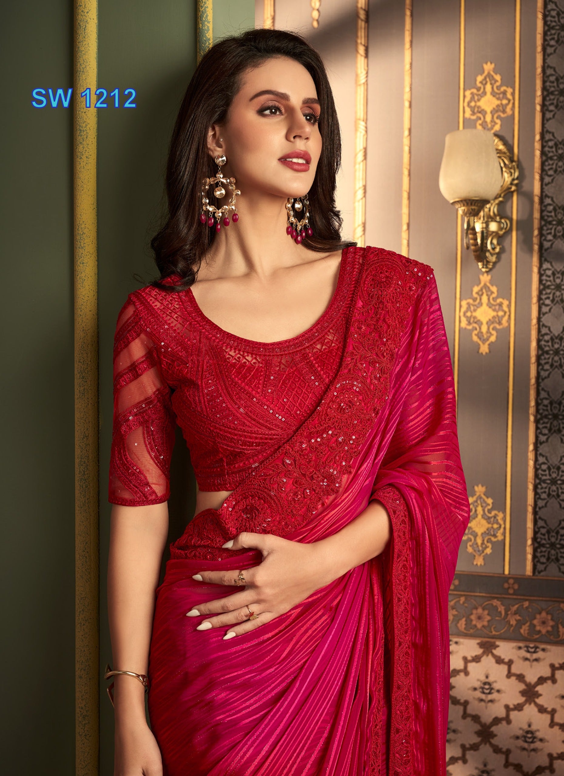 Beautiful Designer Party Wear Sandalwood Design 1212