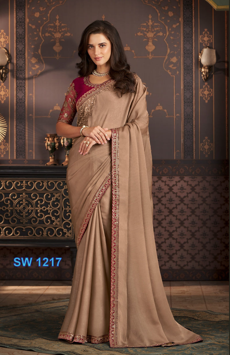Beautiful Designer Party Wear Sandalwood Design 1217