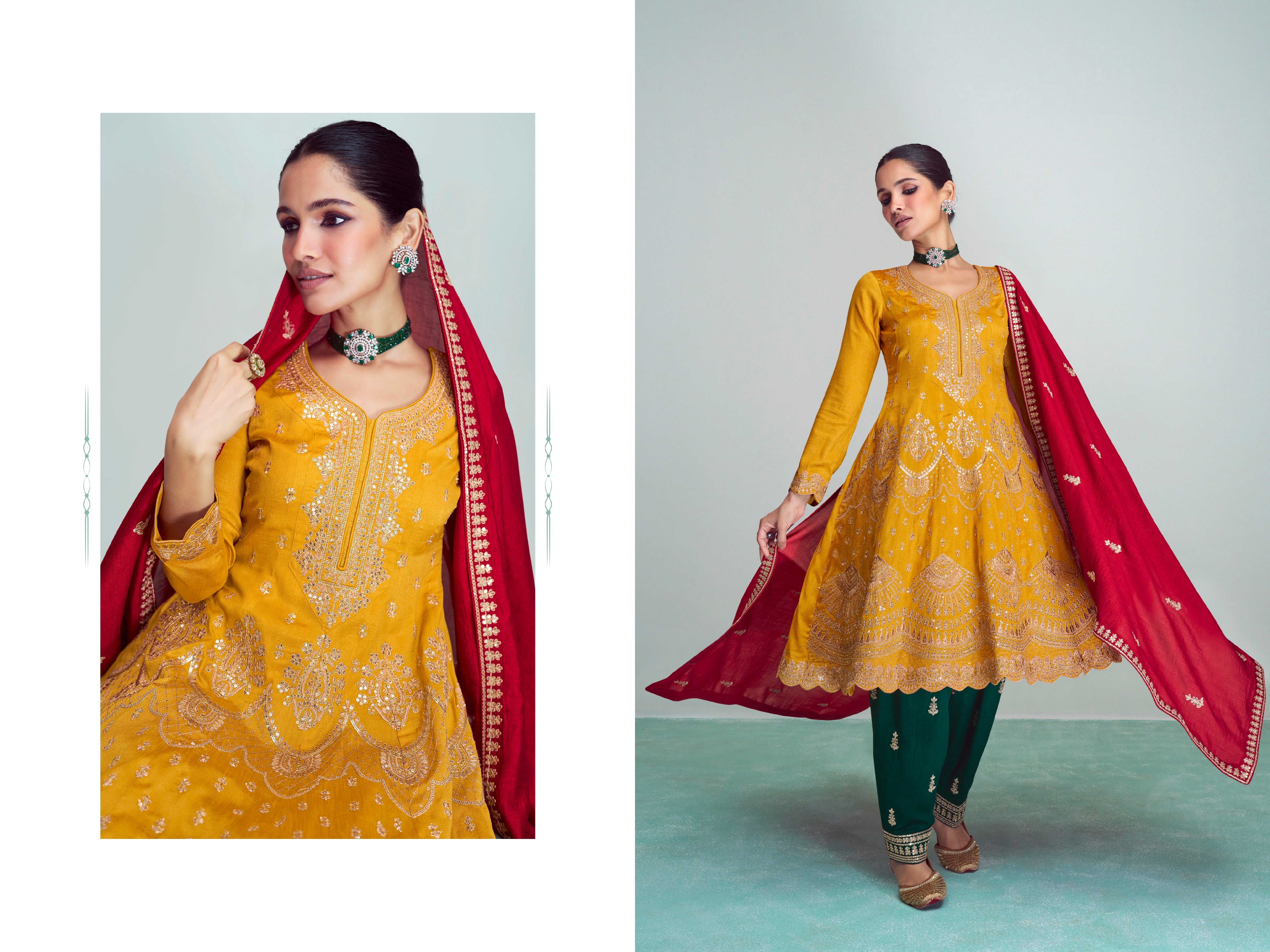 Beautiful Designer Wedding Wear Latest Premium Silk Salwar Suit