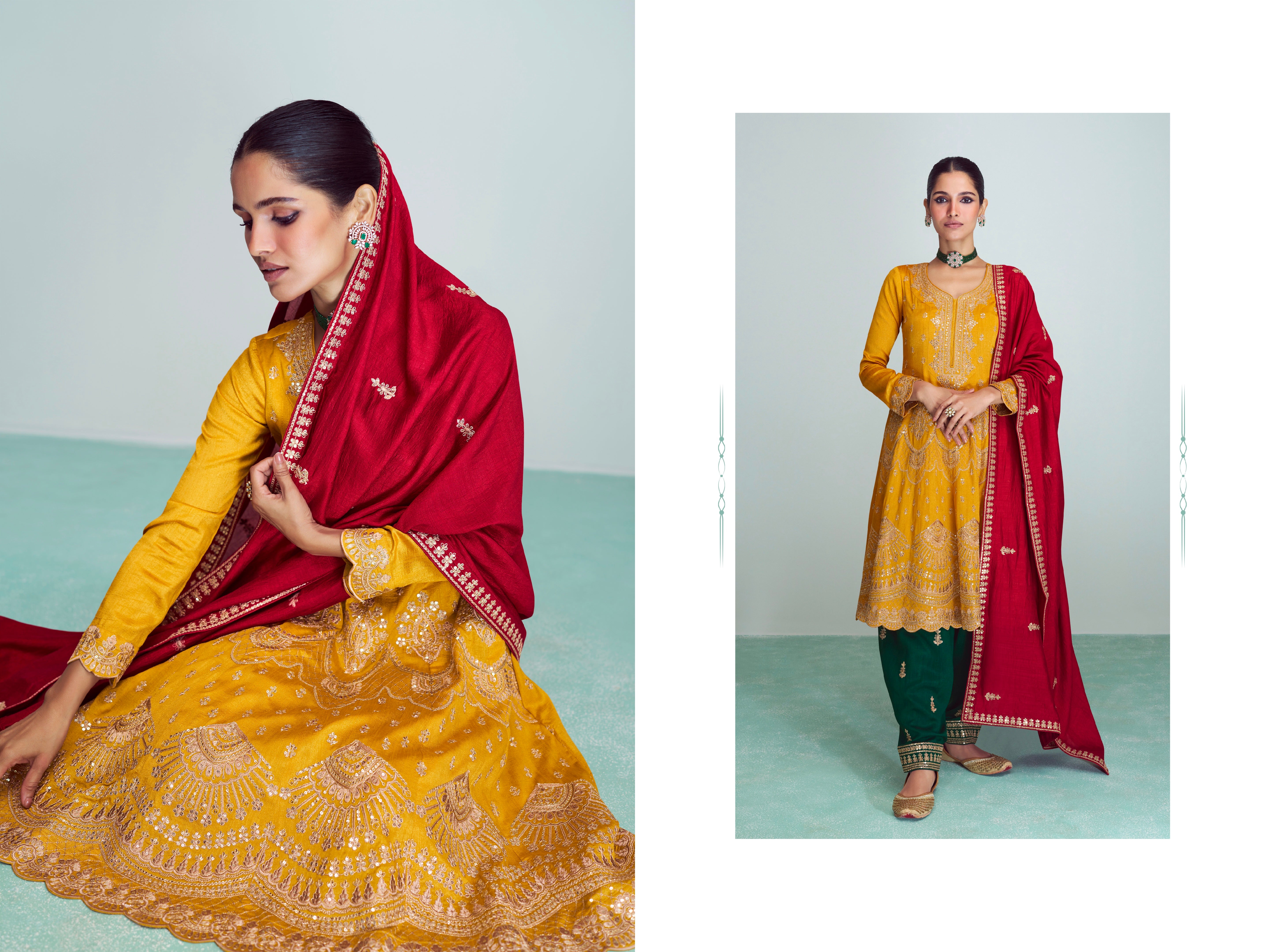 Beautiful Designer Wedding Wear Latest Premium Silk Salwar Suit