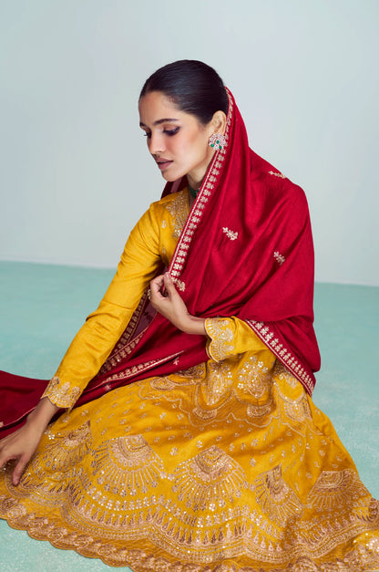 Beautiful Designer Wedding Wear Latest Premium Silk Salwar Suit
